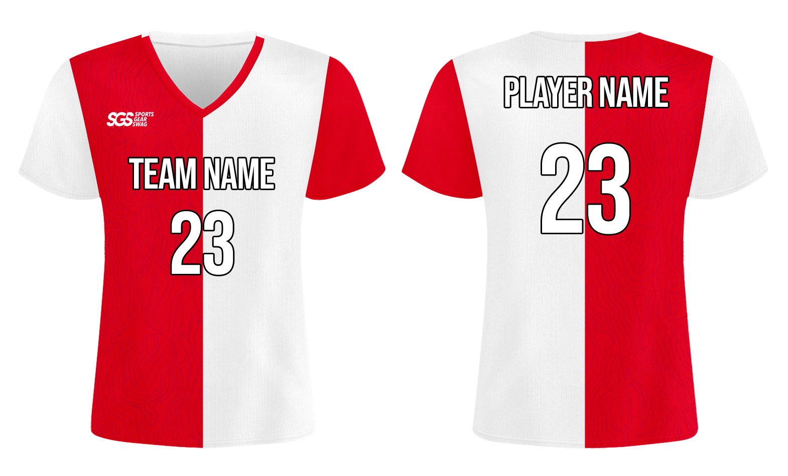 Custom scarlet white adult youth unisex soccer jerseys - Jersey