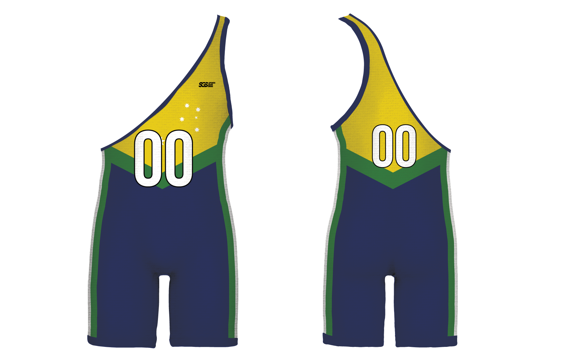 Custom adult youth unisex single strap powerlifting suits down under fury - Powerlifting-singlets