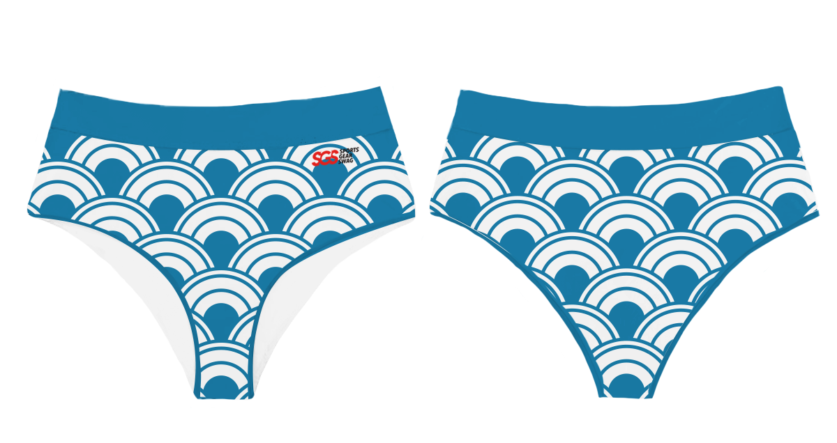 Custom two-piece sporty bathing suit top curved splash - Swimming-tops
