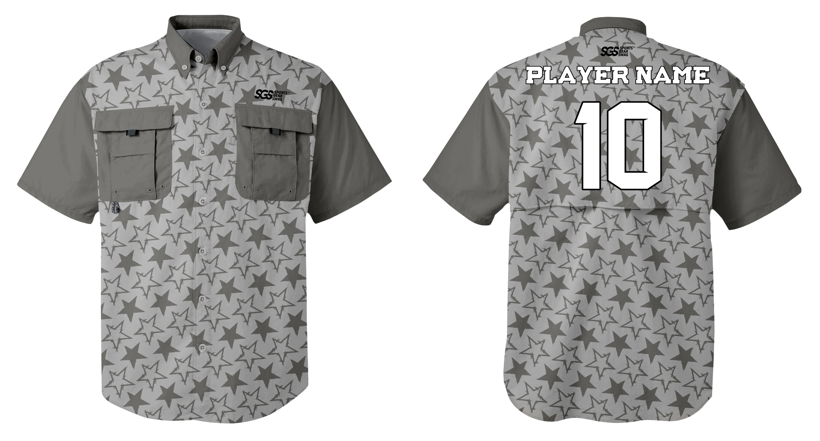Custom fishing shirt adult youth unisex silver starry skies - Jersey