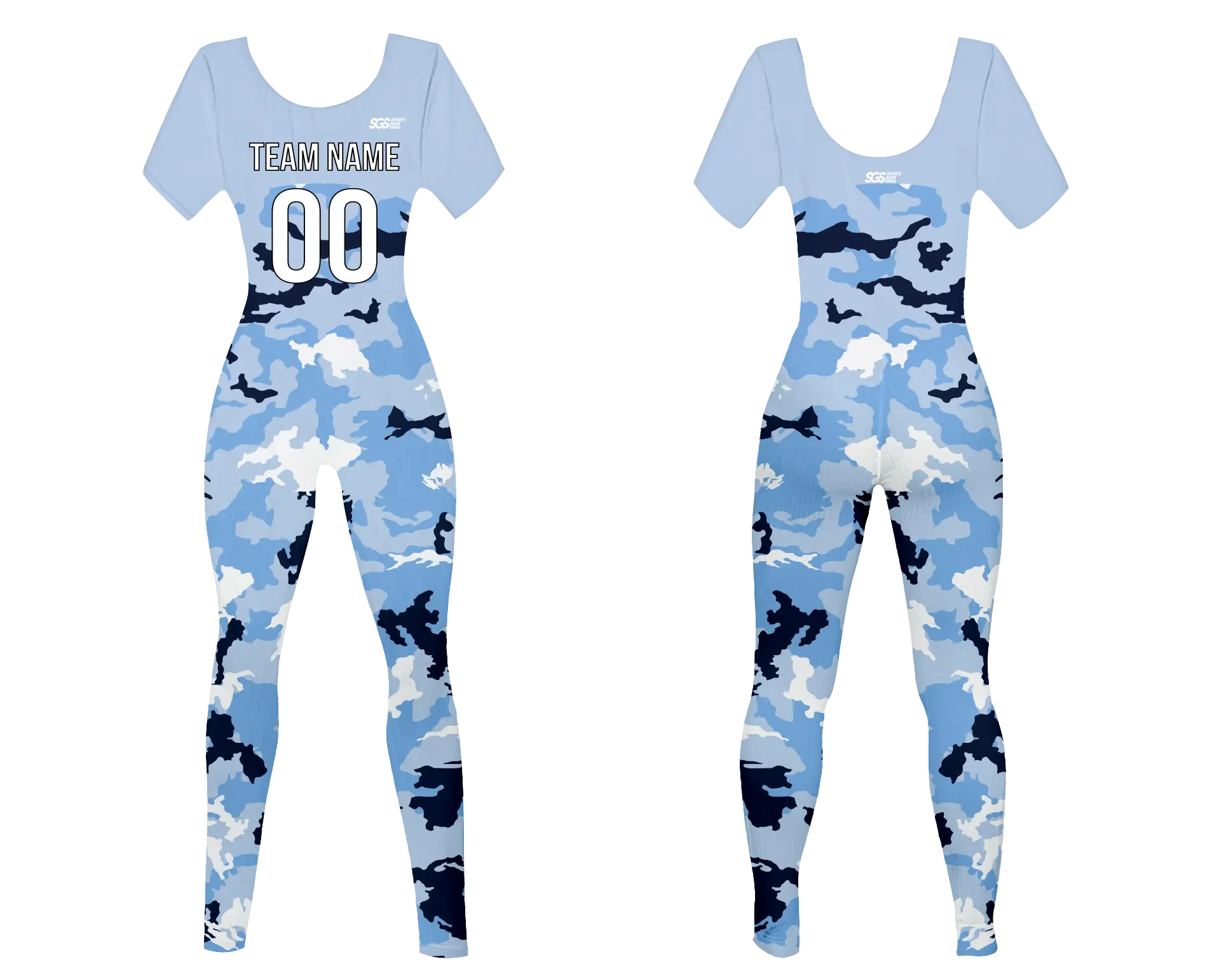 Custom women short sleeve dance bodysuit camo blaze - Dance-bodysuits