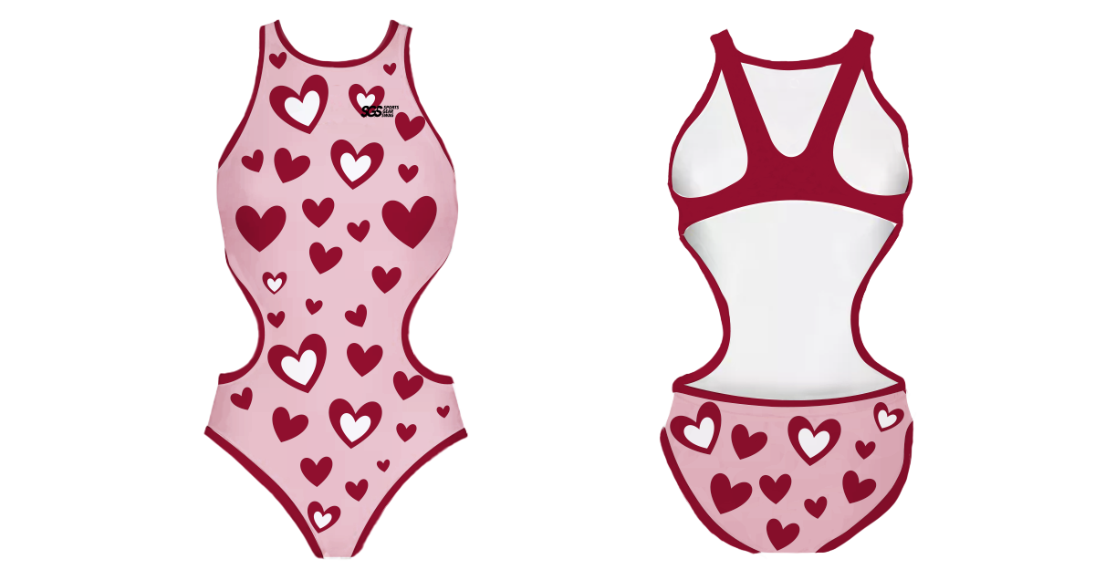 Custom youth open cut bathing suit sweetheart splash - Swimming-bathing-suits