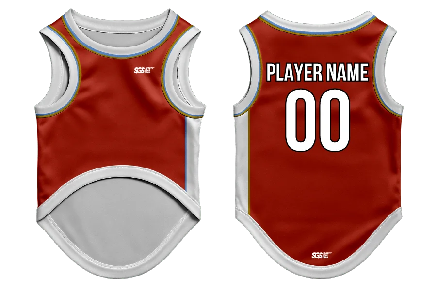Custom pet nba basketball jersey replica grizzly growler - Pets-basketball-jersey