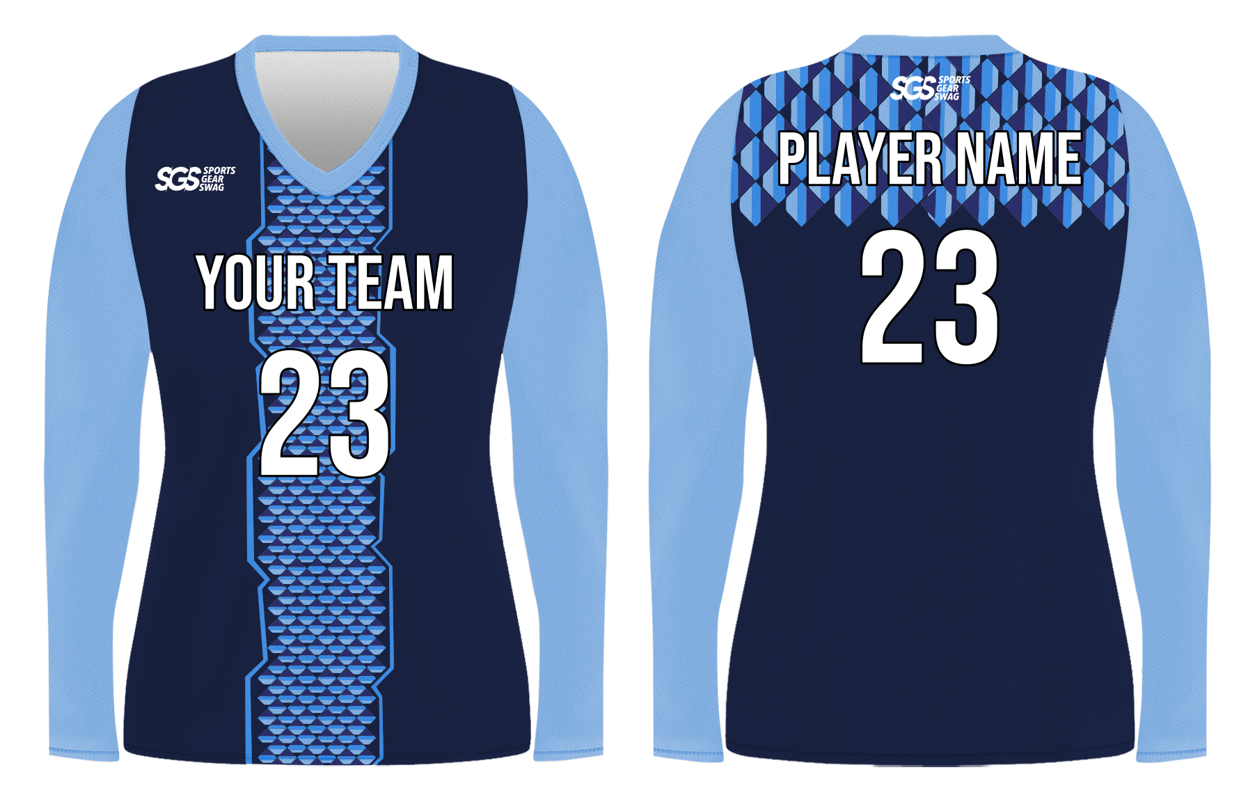 Custom amazing adult youth long sleeve volleyball jersey - Jersey