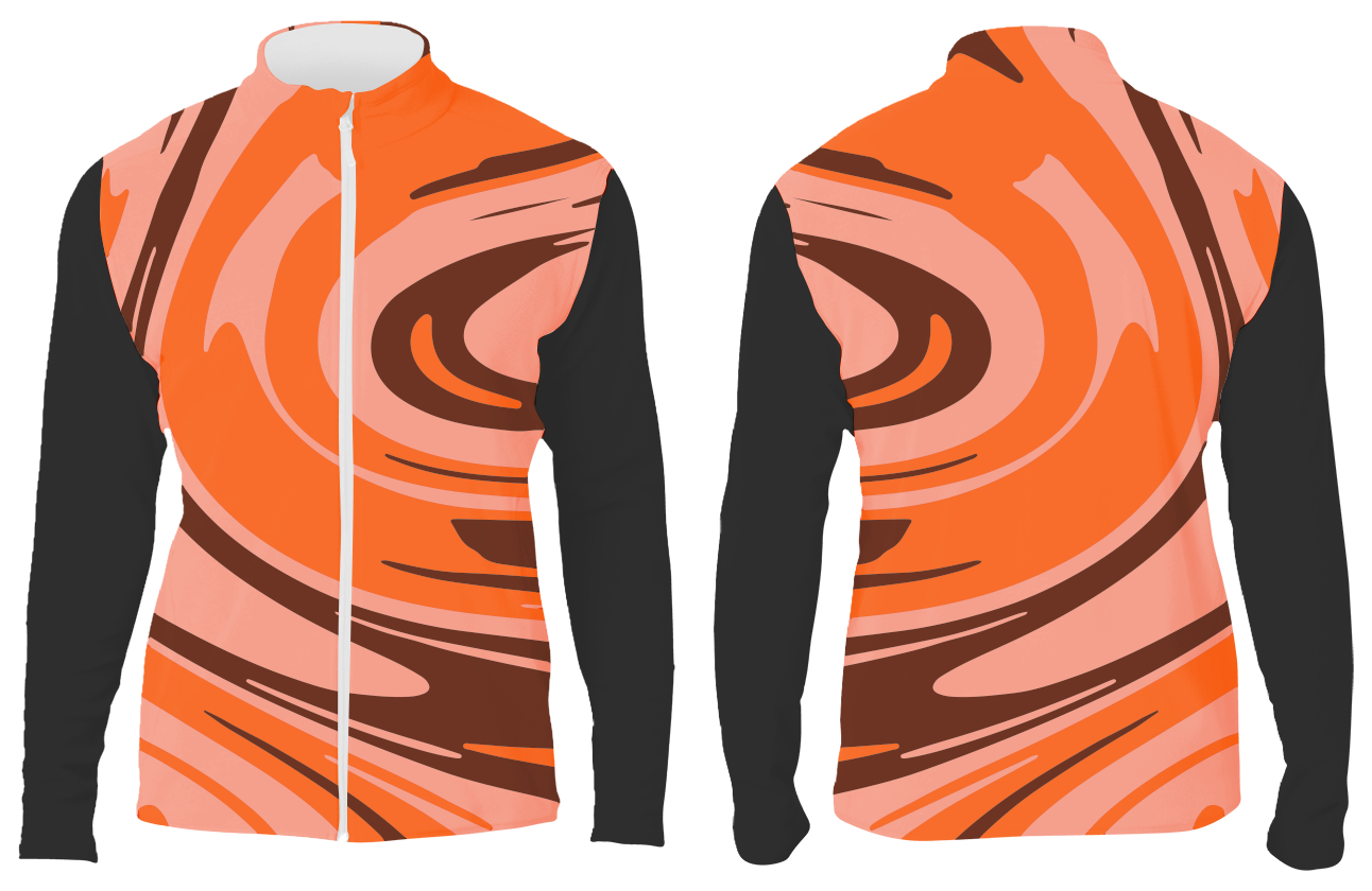 Custom rounded layers long sleeve adult youth unisex full zip jacket - Shirt-long-sleeve
