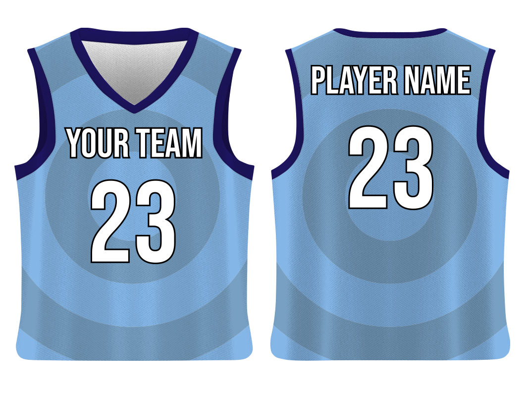 Custom circular  solids adult youth unisex basketball jersey - reversible uniform - Jersey