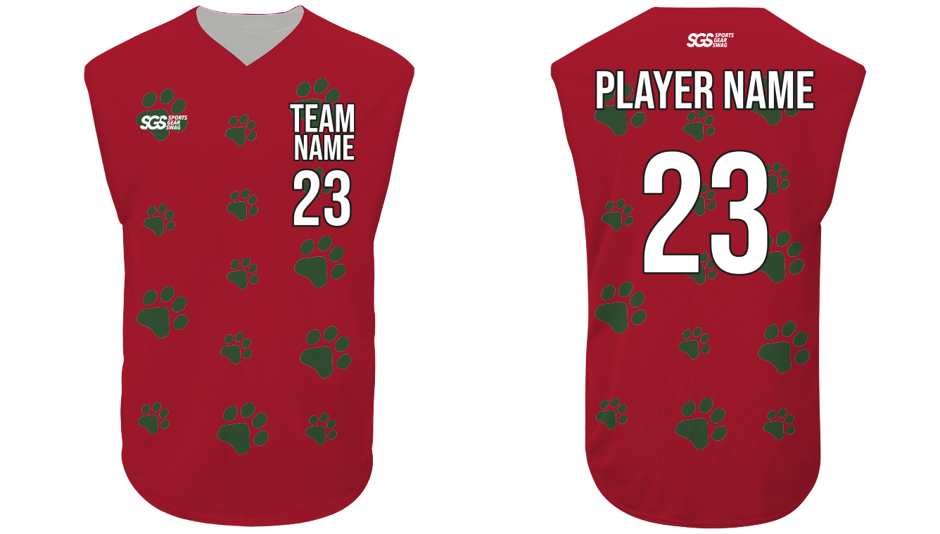 Custom  footprints animals sleeveless adult youth unisex baseball jersey - Jersey