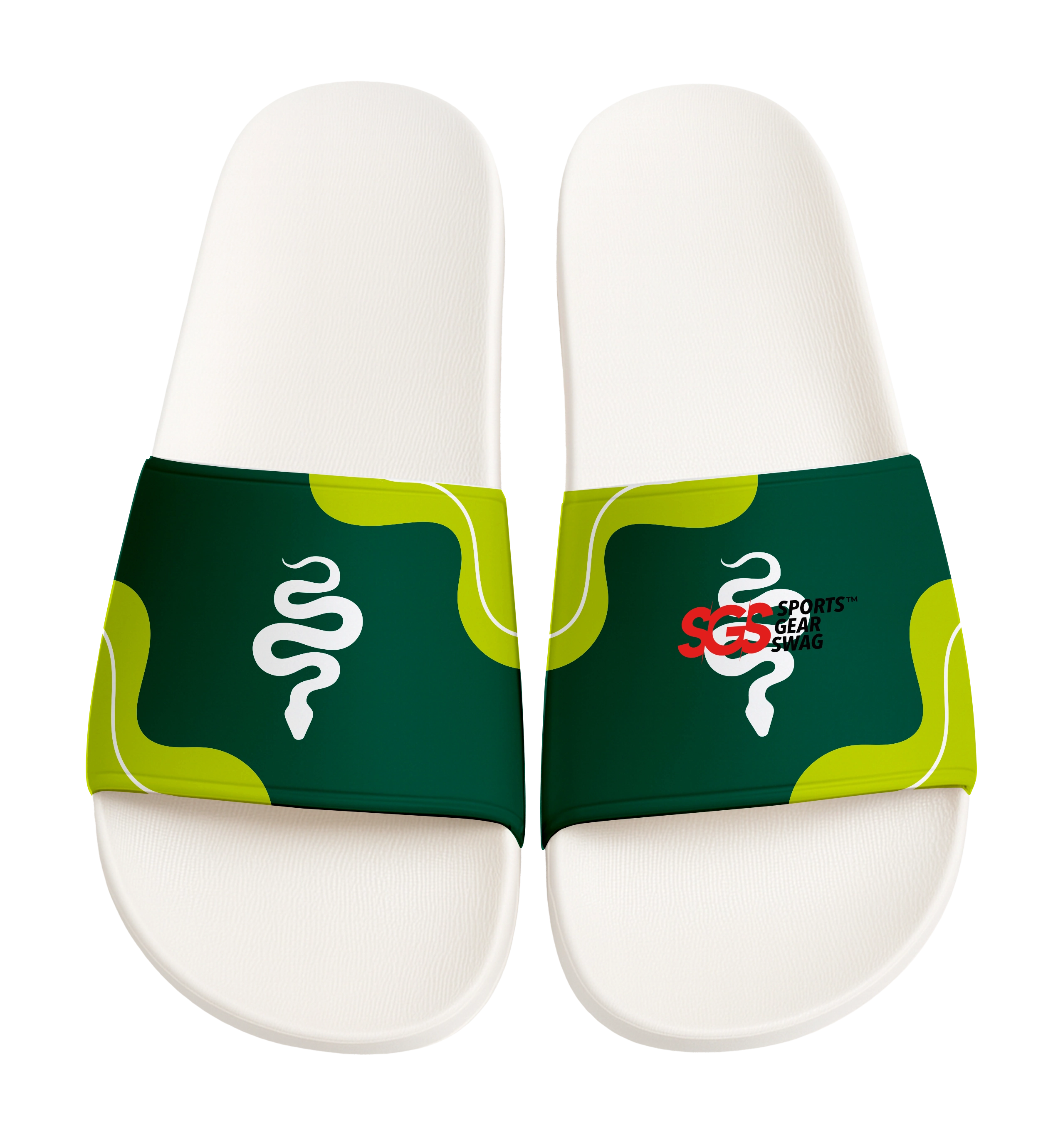 Custom slides white unisex viper - Slides