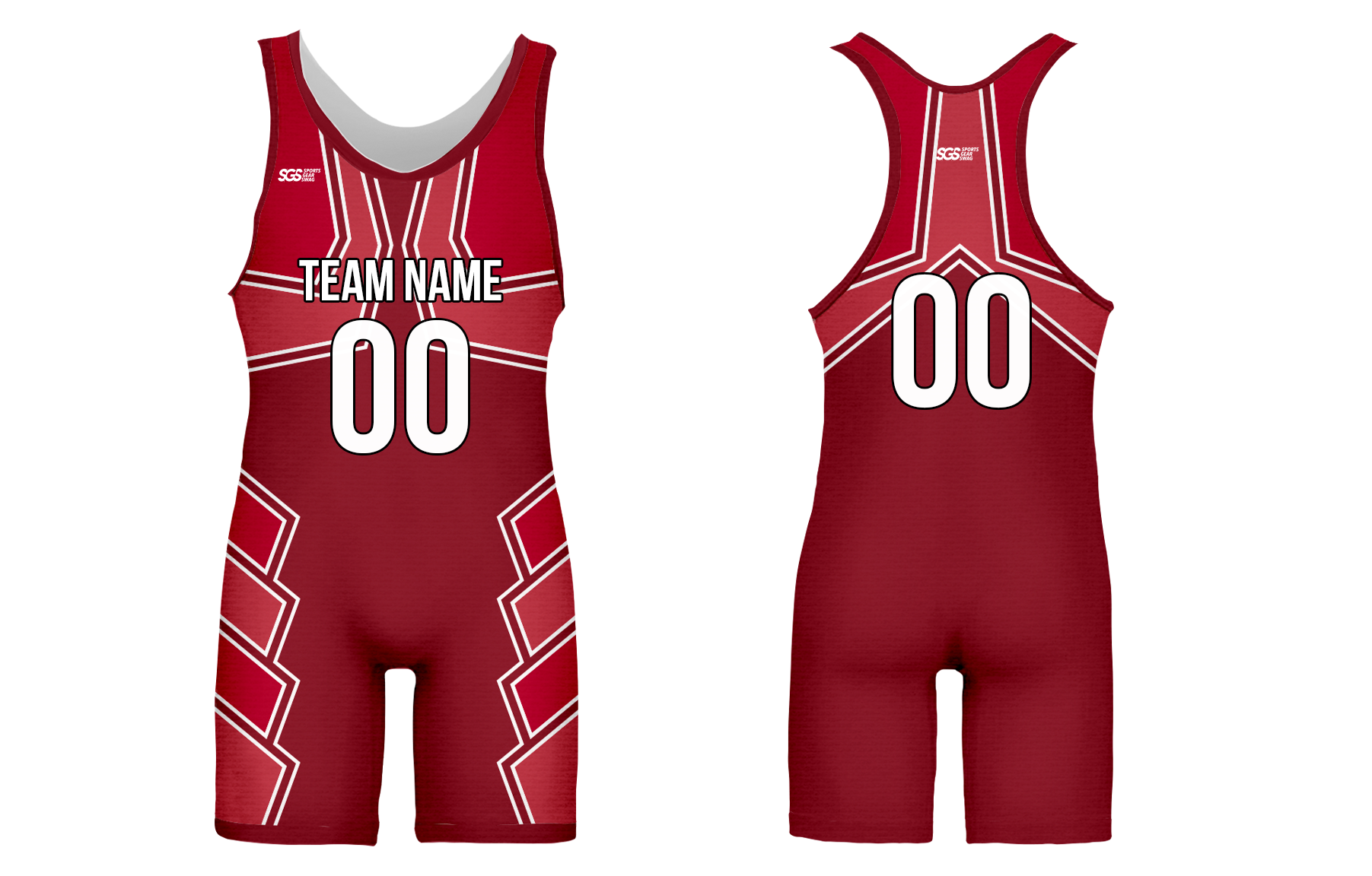 Custom side box shapes adult youth unisex wrestling singlets - Wrestling-singlets