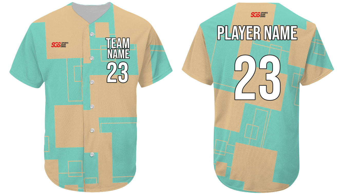 Custom square abstract adult youth unisex baseball jersey - Jersey