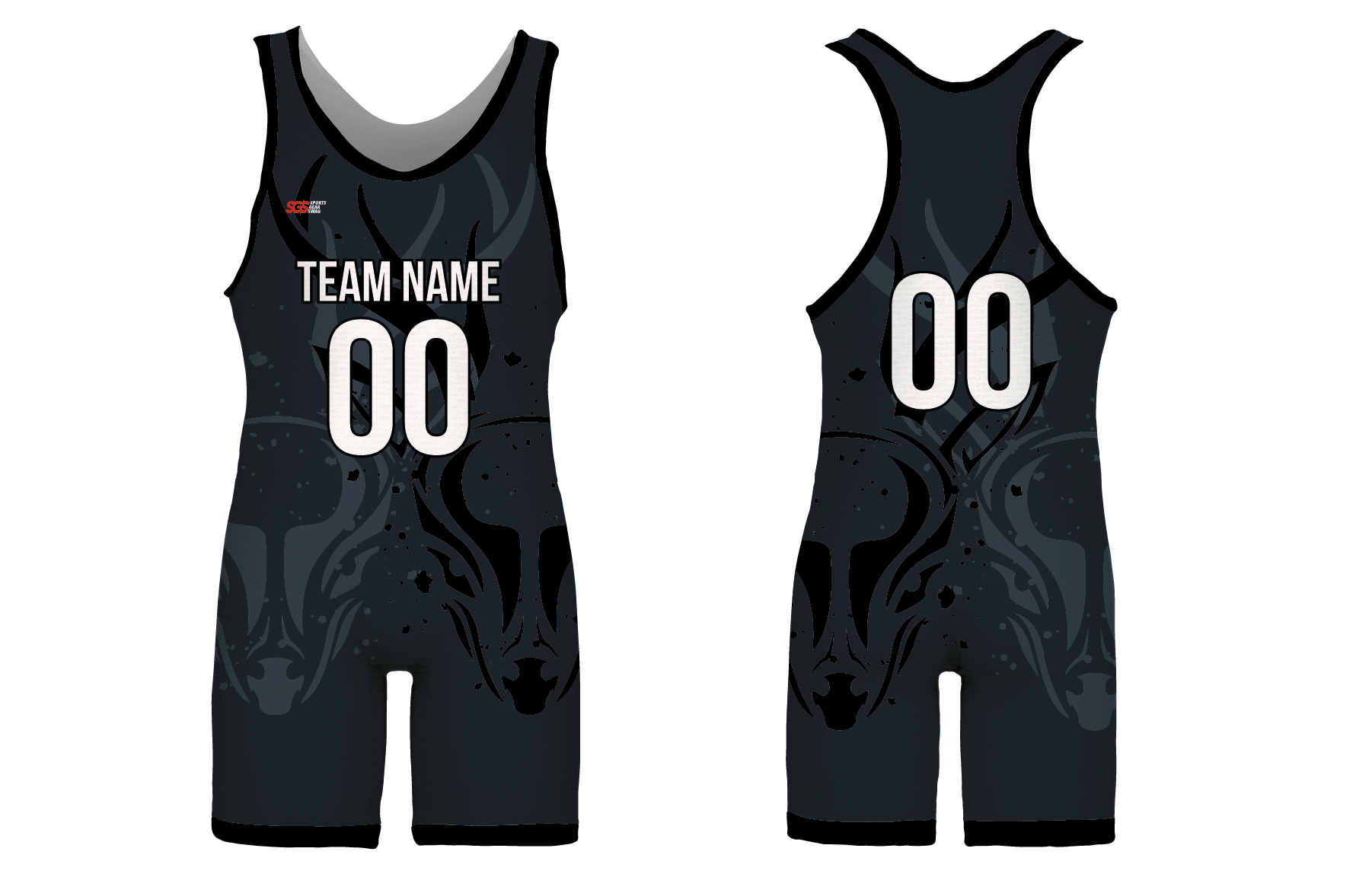 Custom wrestling singlets adult youth unisex black sheep - Wrestling-singlets
