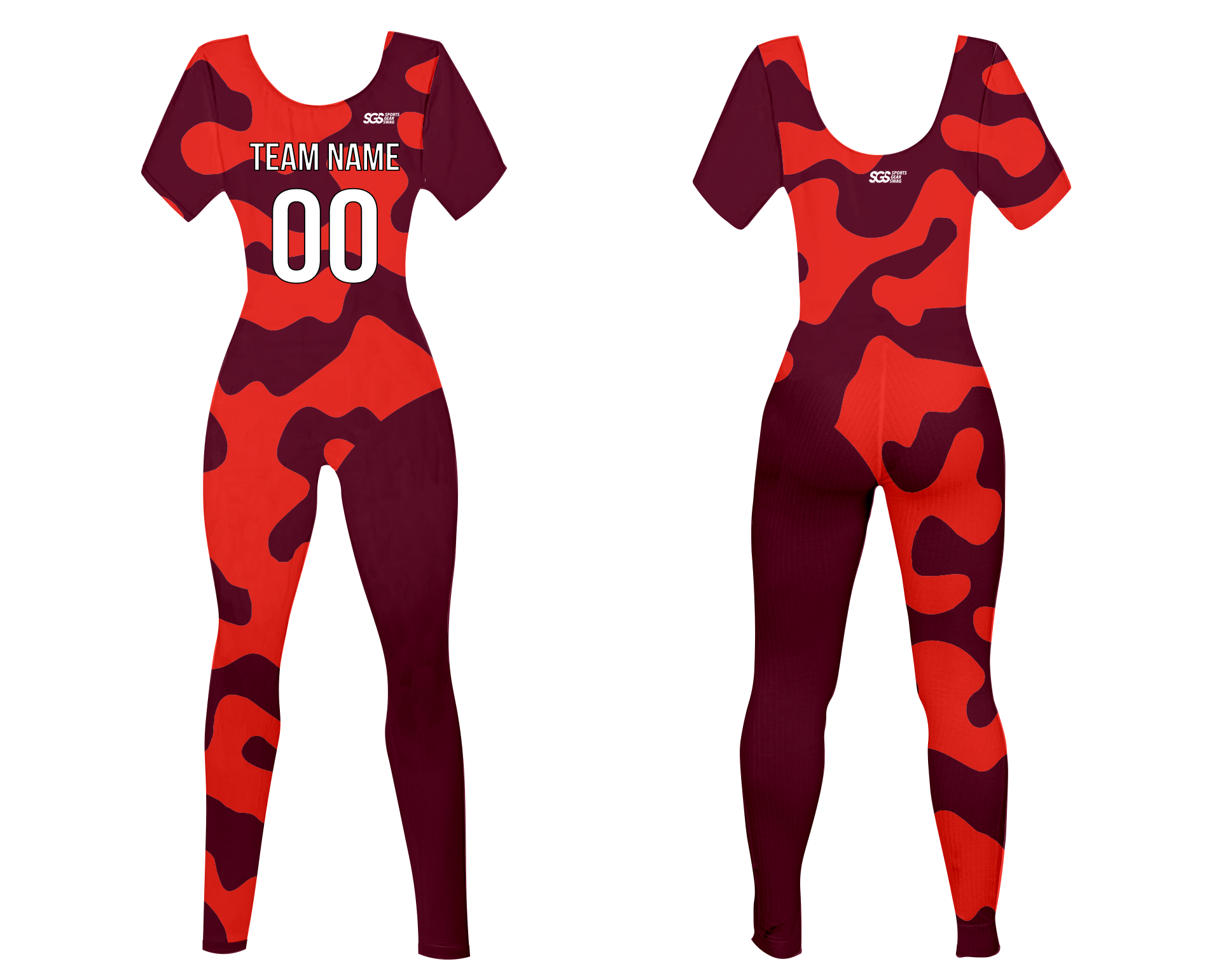 Custom women short sleeve dance bodysuit camo motion - Dance-bodysuits