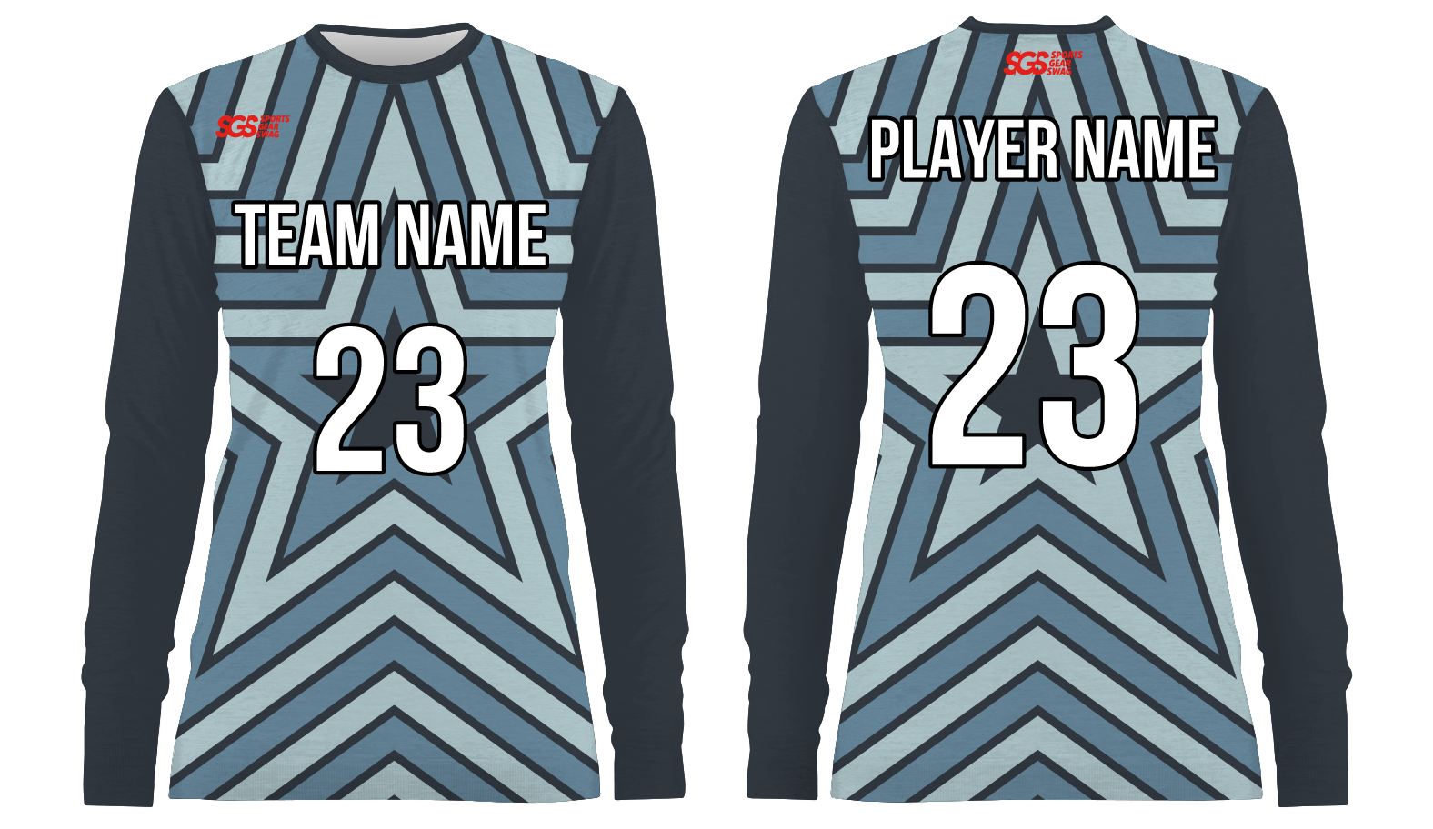 Custom stars layers adult youth unisex long sleeves soccer jerseys - Jersey