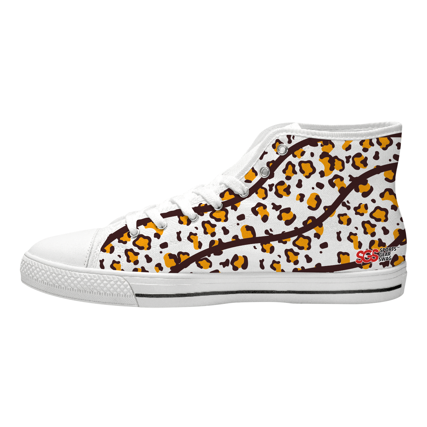 Custom high top canvas shoes white wildlife fine - High-top-shoes