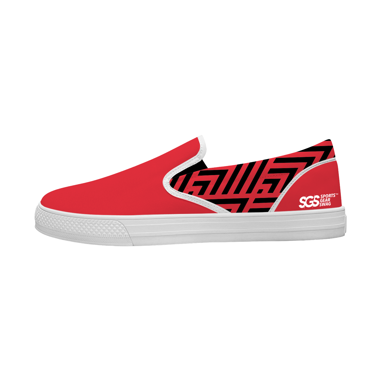 Custom slip on shoes white curved - Slip-on-shoes