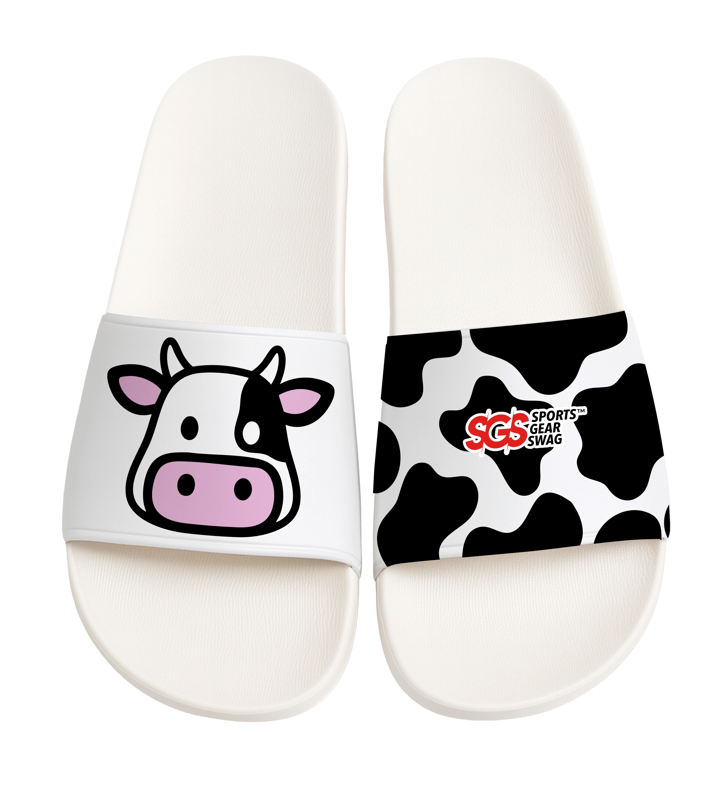 Custom slides white unisex spotted - Slides