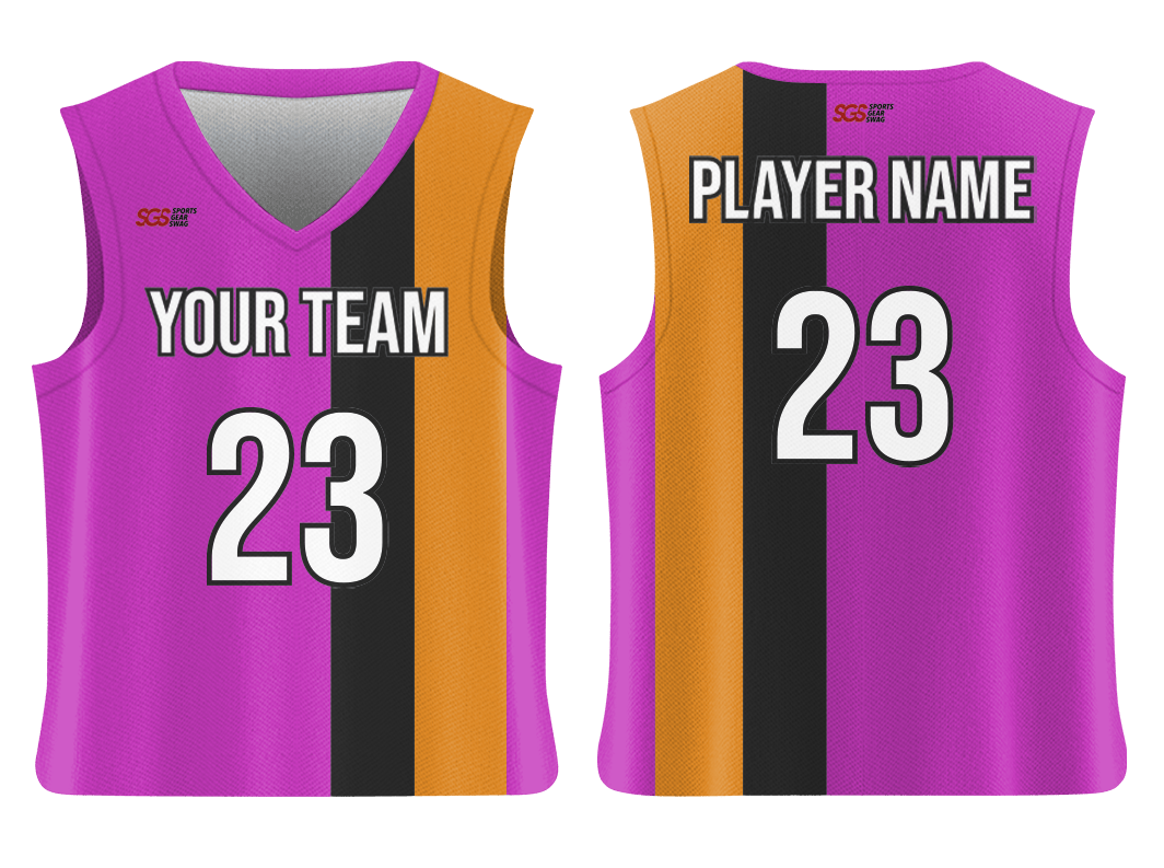 Custom stylish pink adult youth unisex basketball jersey - reversible uniform - Jersey