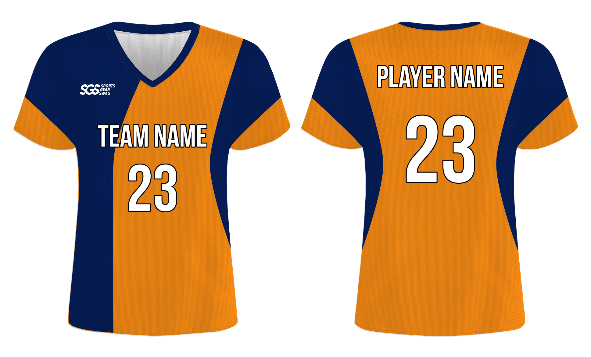 Custom orange solids adult youth soccer jersey - Jersey