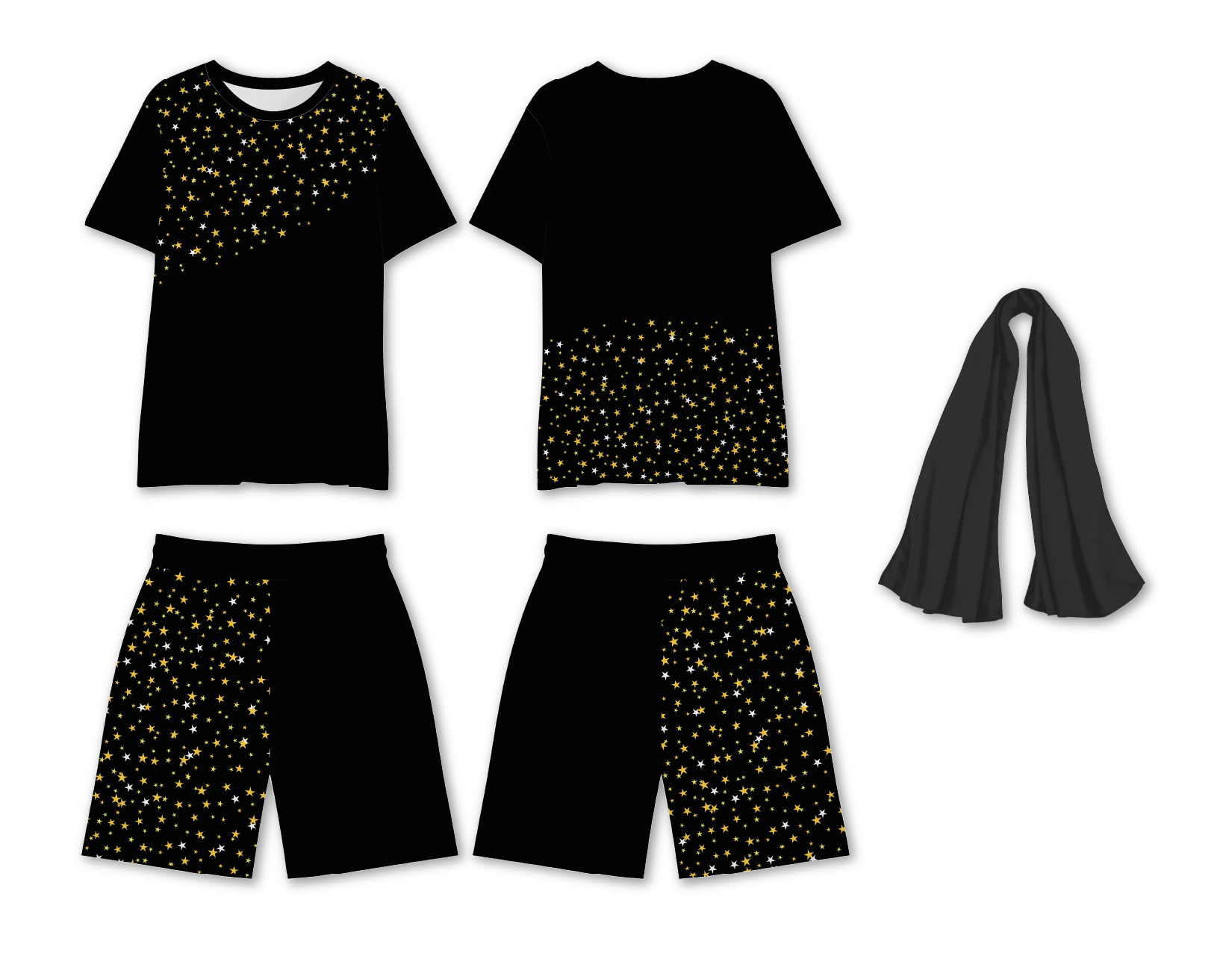 Custom training shirt adult youth unisex midnight stars - Shirt