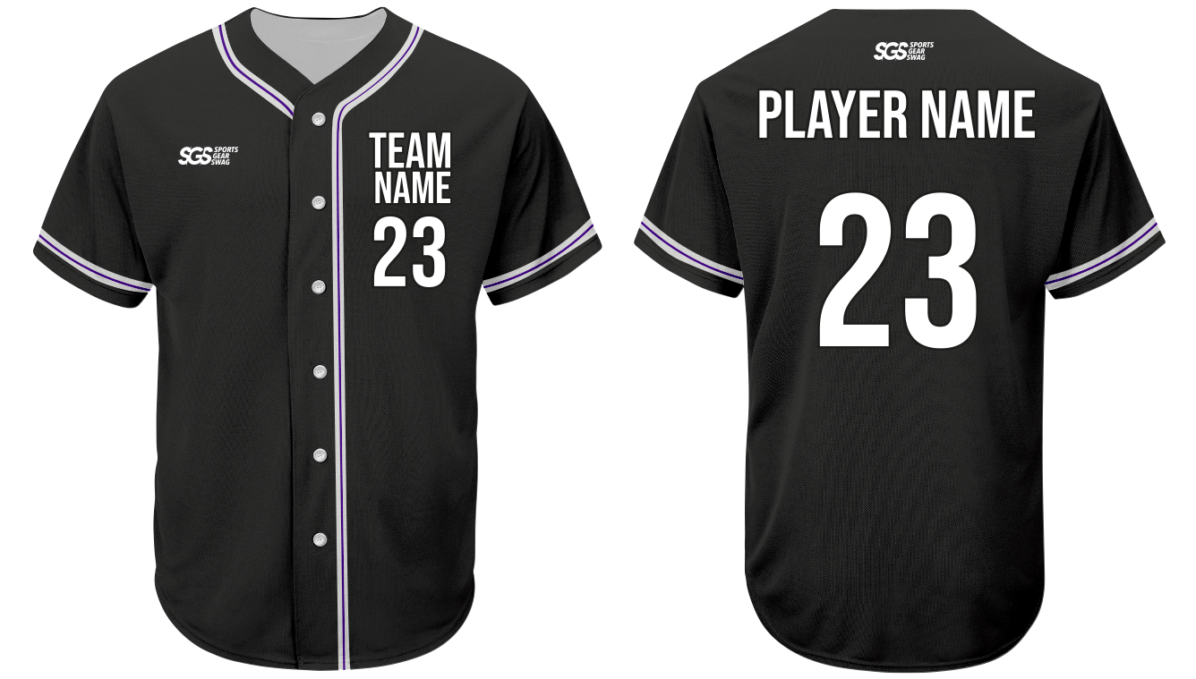 Custom evergreen eclipse adult youth unisex full buttons baseball jersey - Jersey