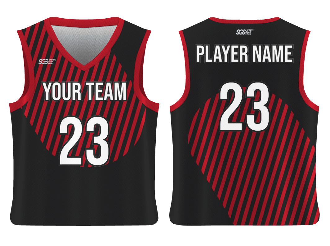 Custom thumb print lines adult youth unisex basketball jersey - reversible uniform - Jersey