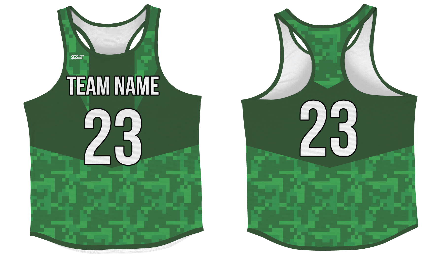 Custom track singlets adult youth unisex forest green - Track-singlets
