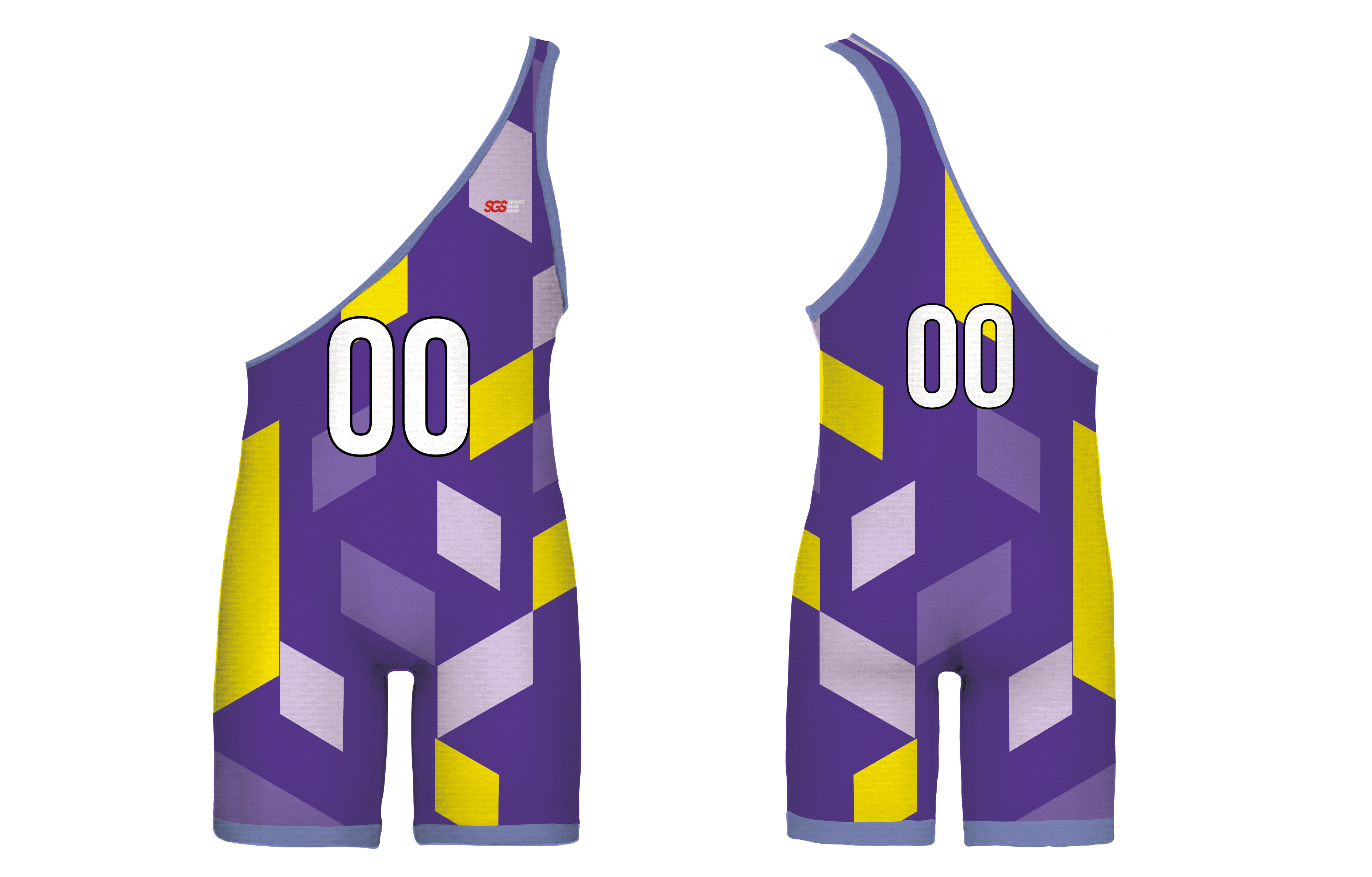 Custom adult youth unisex single strap powerlifting suits diamond design - Powerlifting-singlets