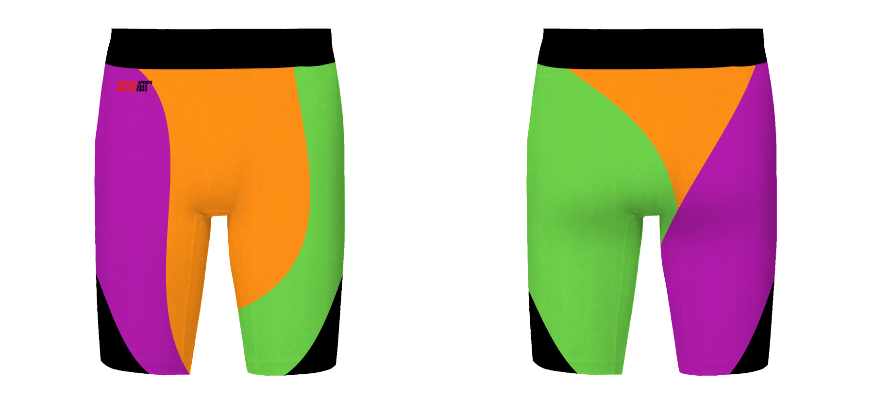 Custom cycling shorts adult youth unisex abstract waves - Short