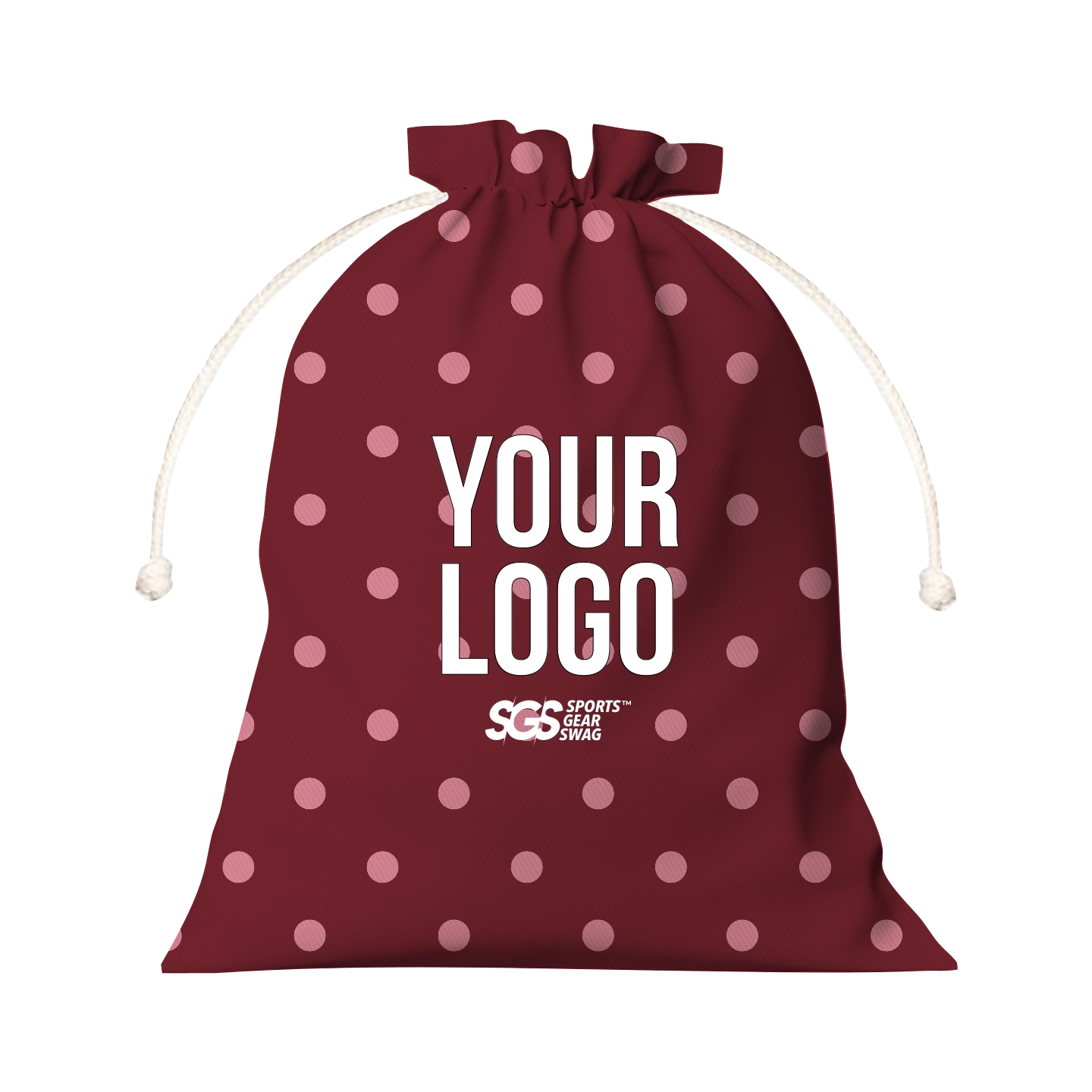 Custom drawstring tote bag polka delight - Drawstring-tote-bags