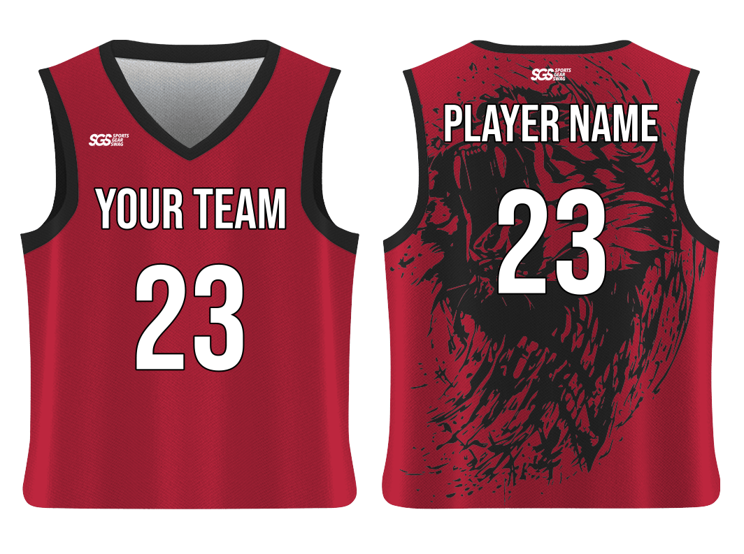 Custom roaring lion adult youth unisex basketball jersey - reversible uniform - Jersey