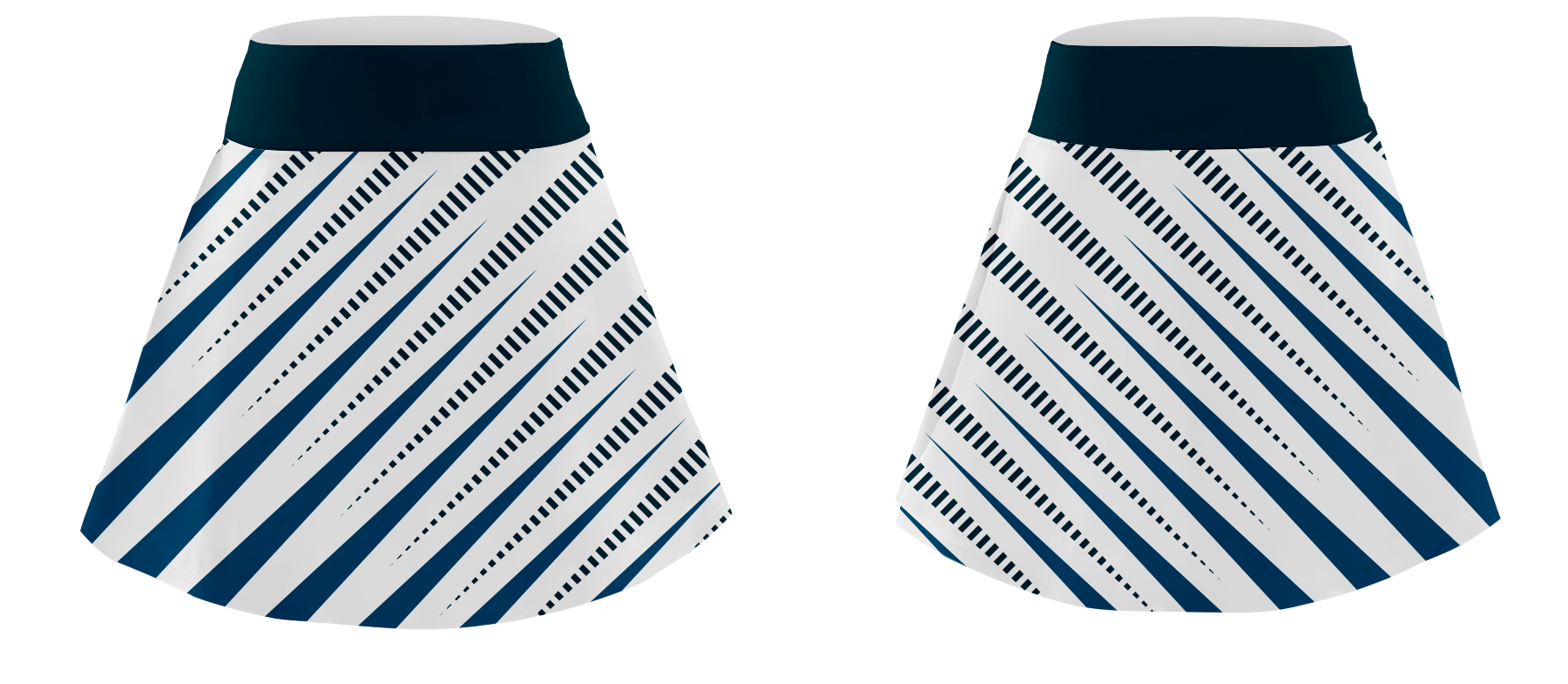 Custom standard skirt dance uniform diagonal duo - Dance-skirts