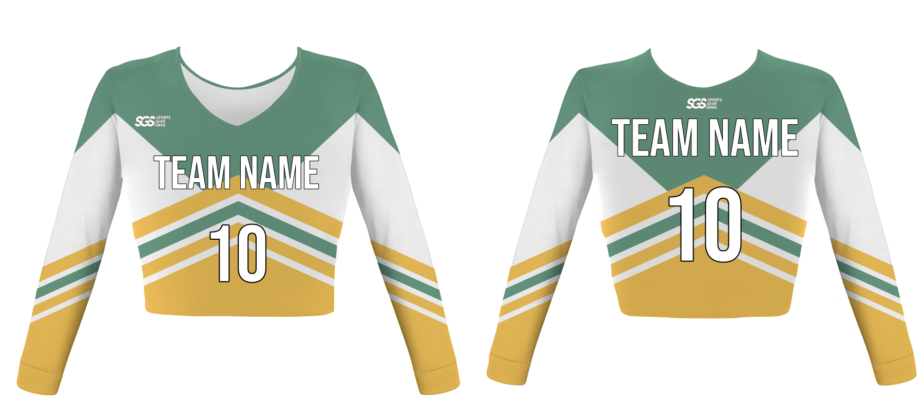 Custom apex arrows lines youth adult unisex cheerleading long sleeve crop top jersey - Jersey