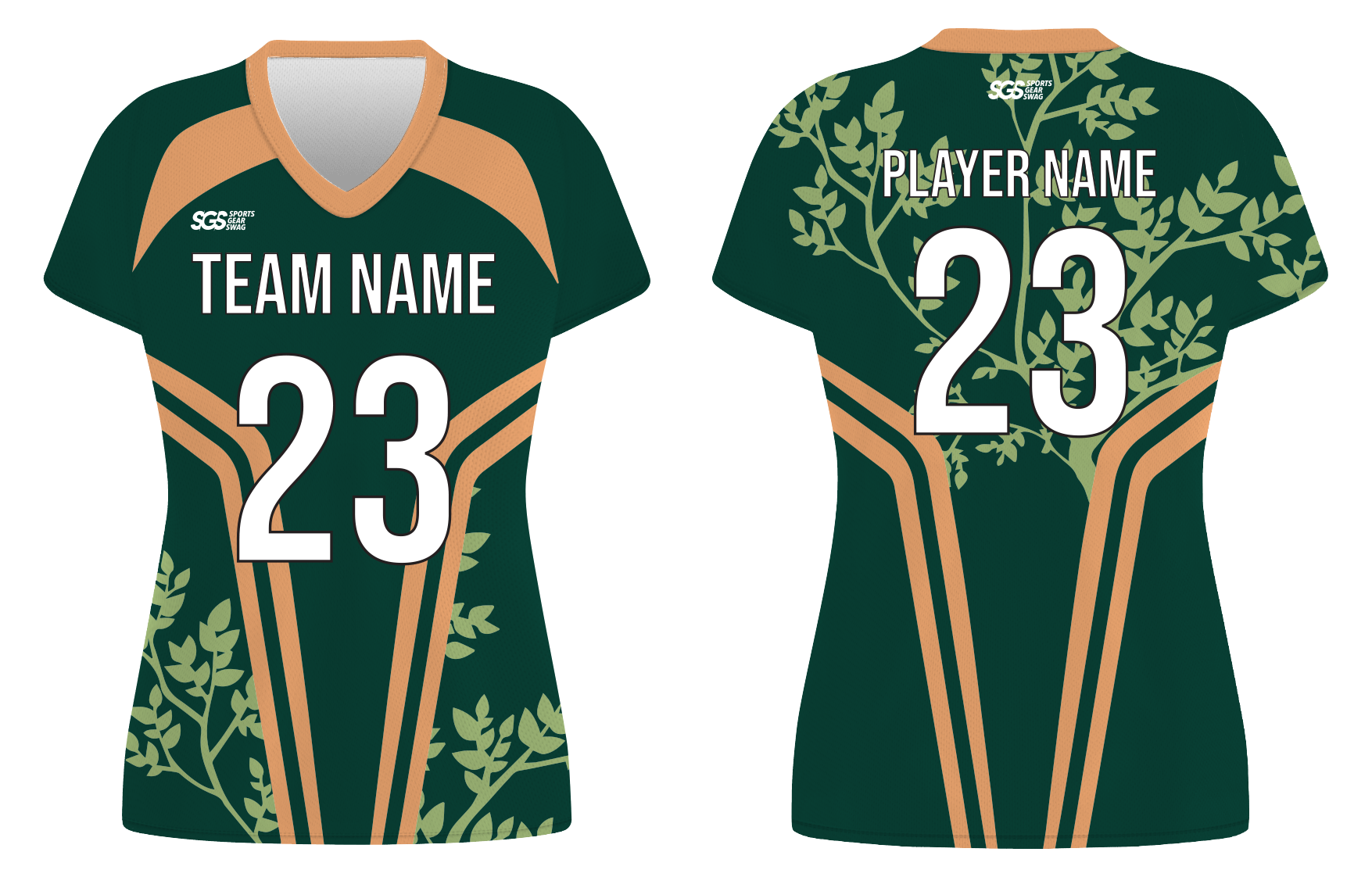 Custom vine nature adult youth volleyball jersey - Jersey