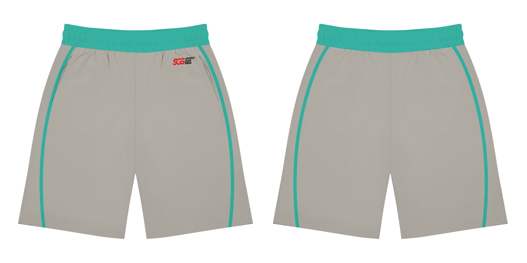 Custom loose fit shorts adult youth unisex aqueous stone - Axe-throwing-shorts