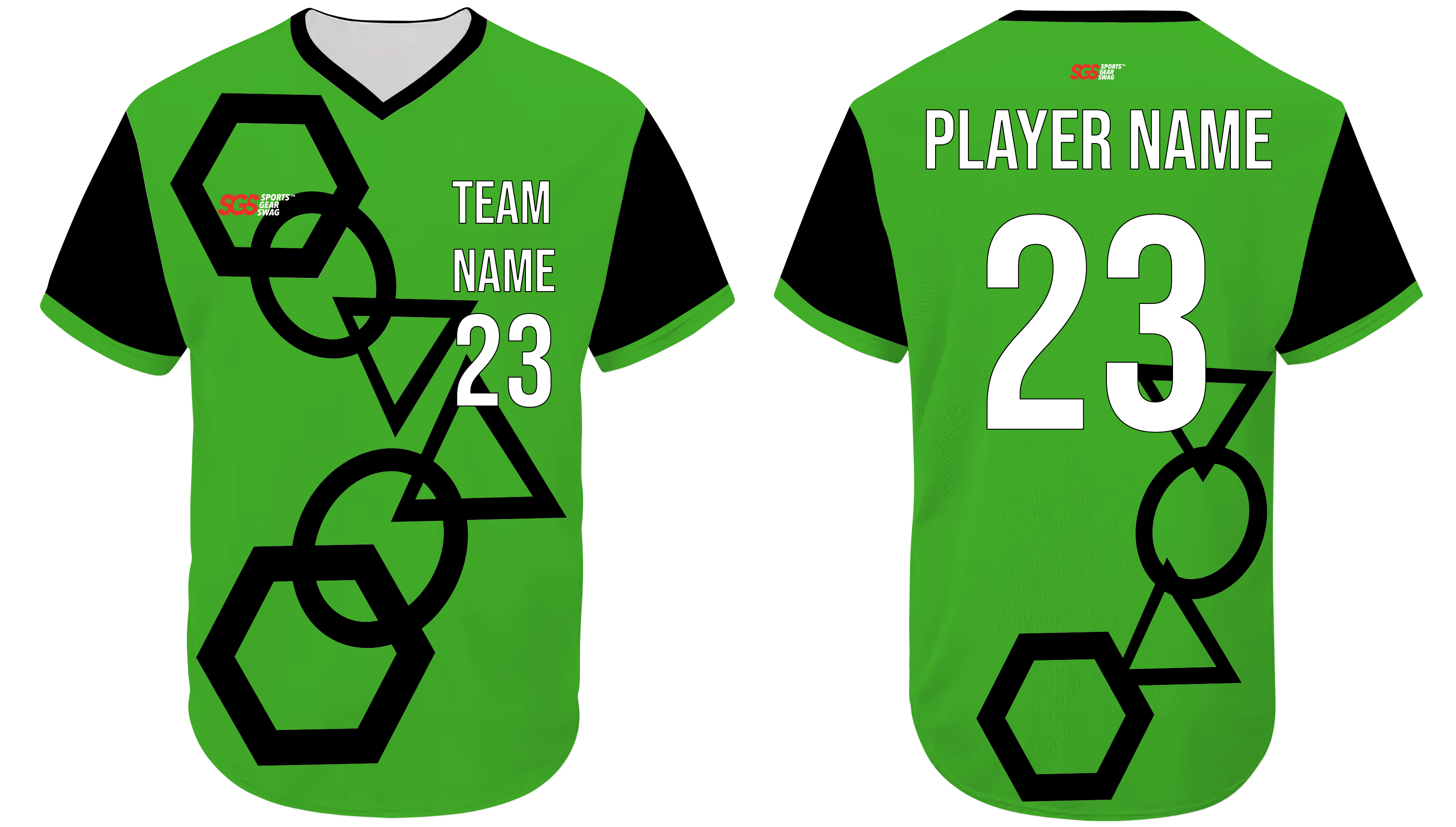 Custom geometrical shapes adult youth unisex no buttons softball jersey - Jersey