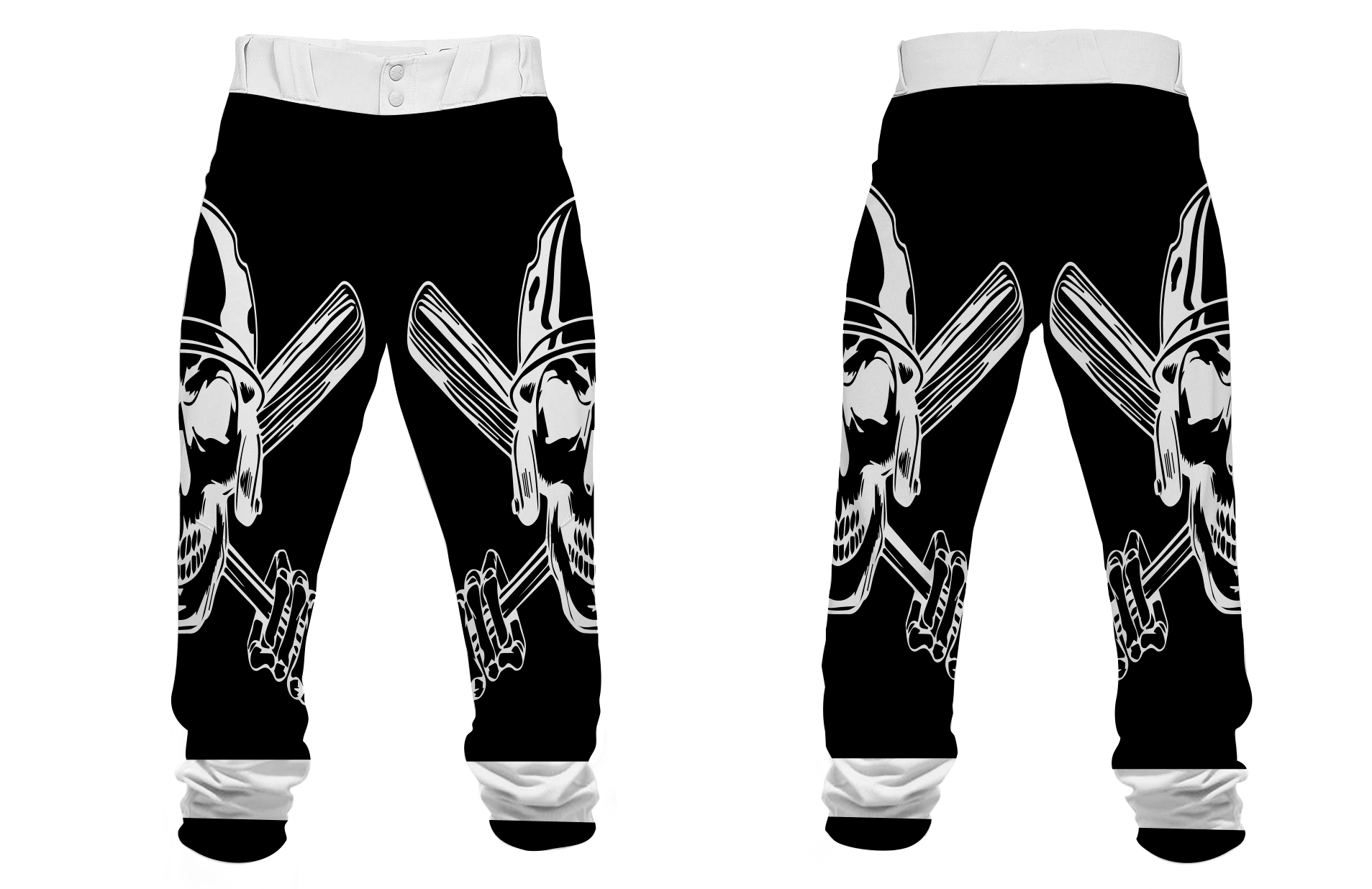 Custom skull design adult youth unisex knicker pants - Baseball-pants