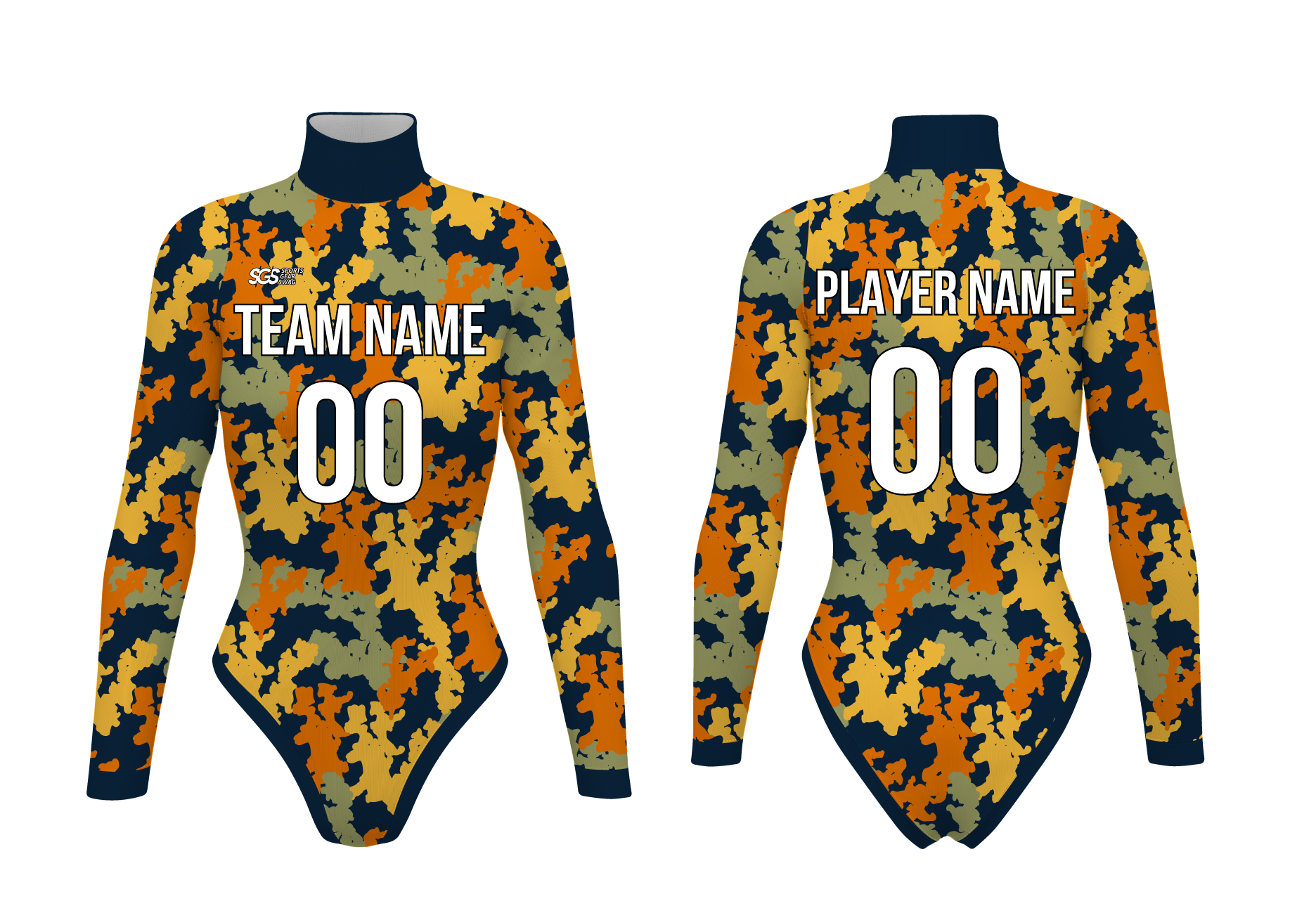 Custom cheerleading bodysuit adult youth autumn splatter - Cheerleading-bodysuits