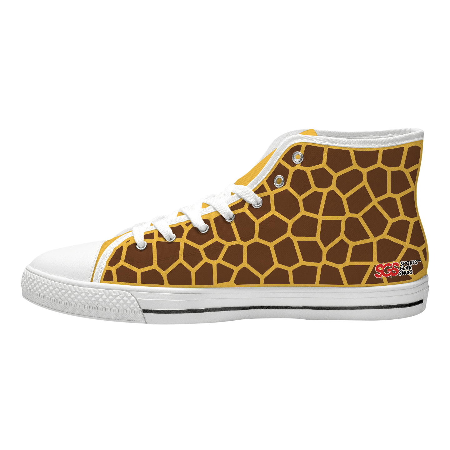 Custom high top canvas shoes white predator art - High-top-shoes