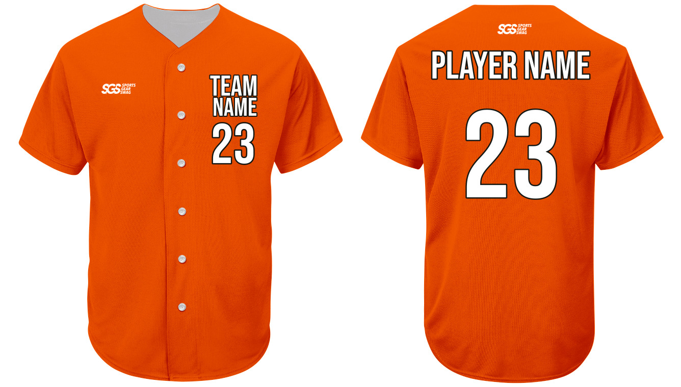 Custom apricot adult youth unisex full buttons softball jersey - Jersey