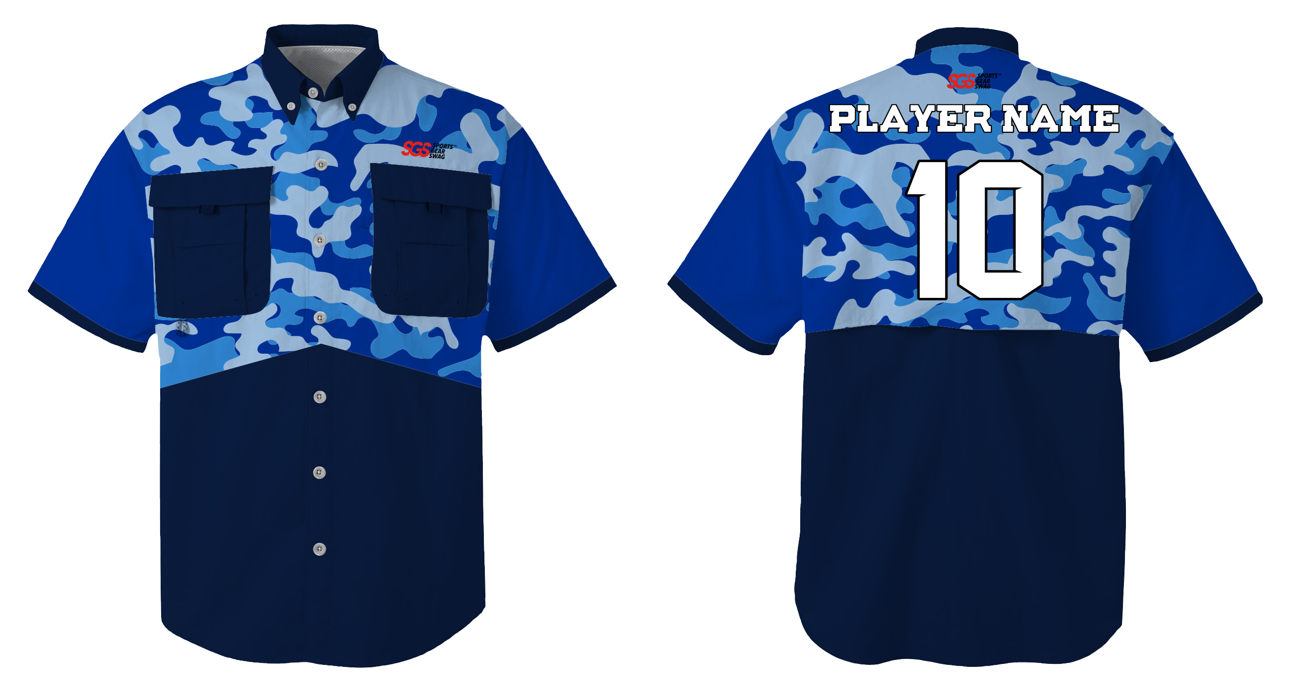 Custom fishing shirt adult youth unisex cerulean - Jersey