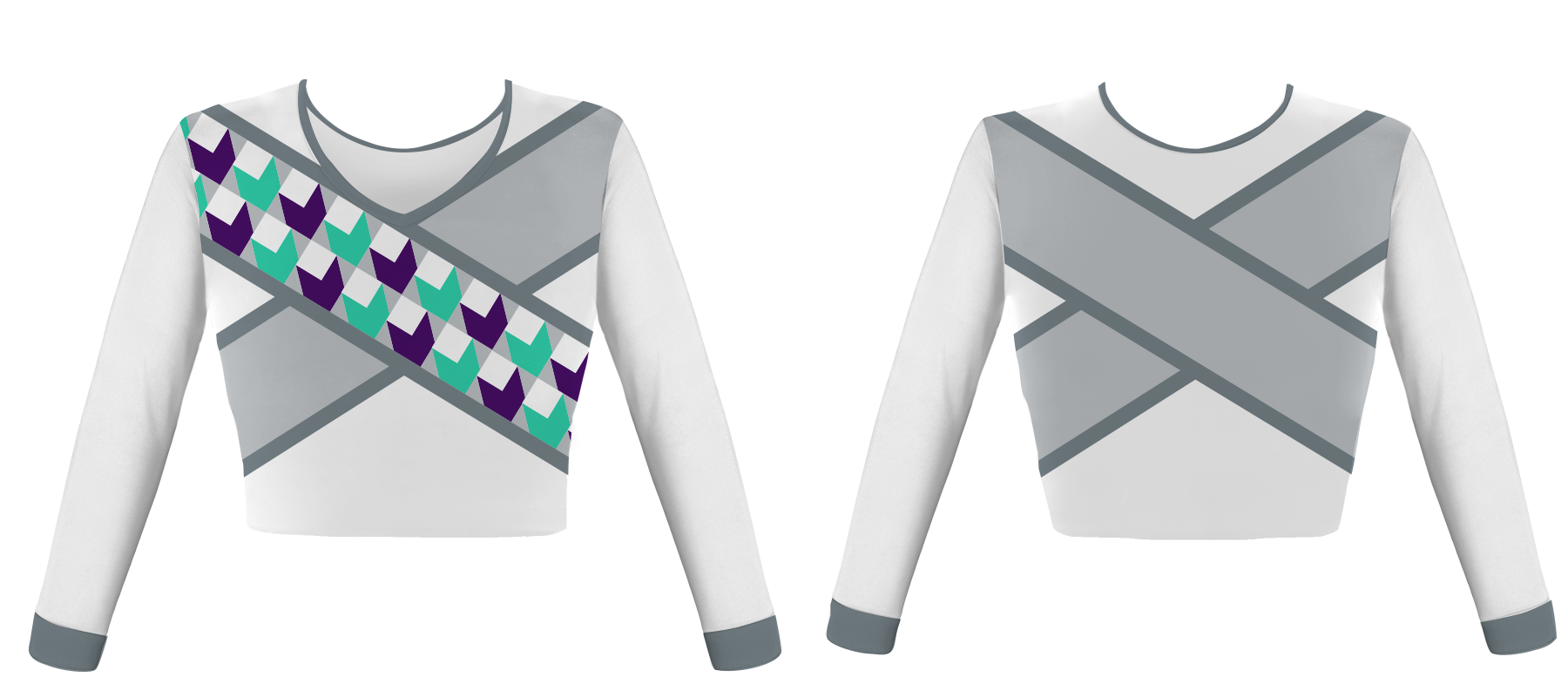 Custom lovely shapes adult youth unisex cheerleading long sleeve jersey - Jersey