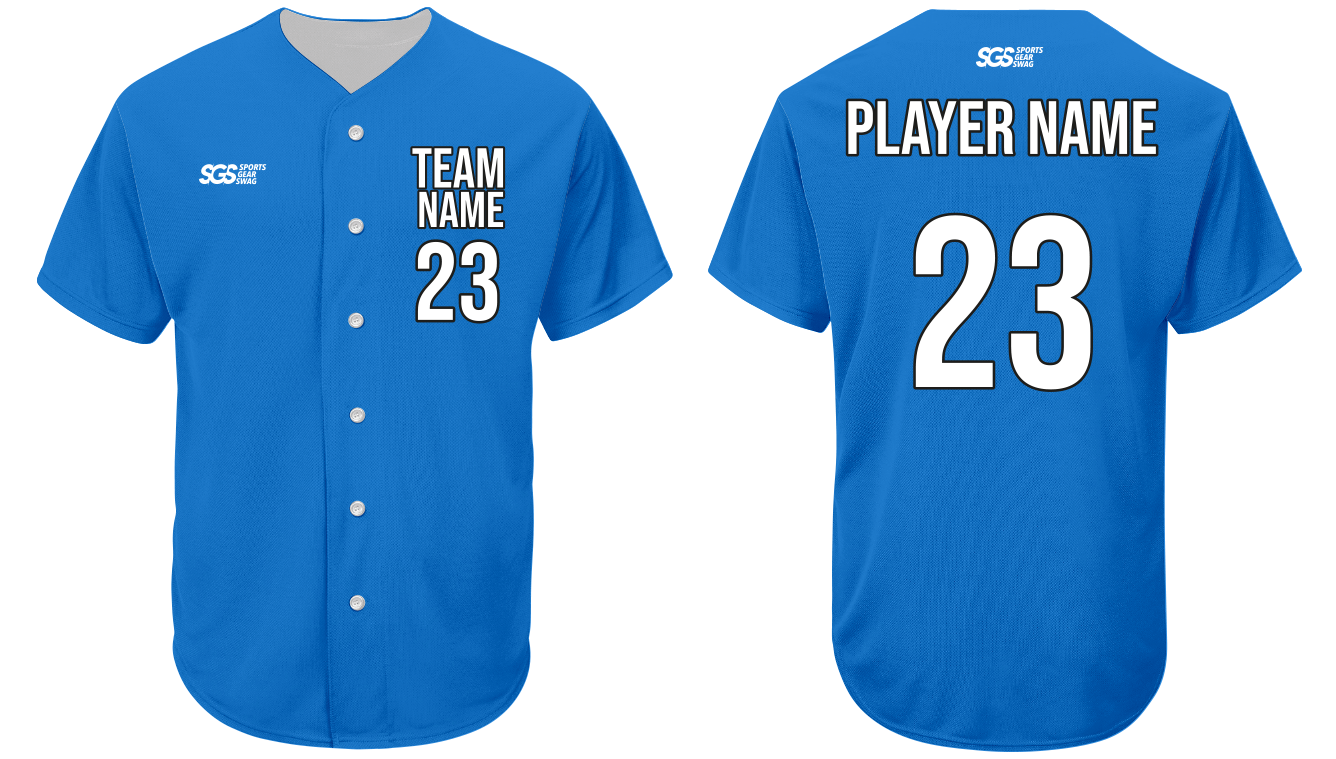 Custom ivy league sapphire adult youth unisex full buttons softball jersey - Jersey