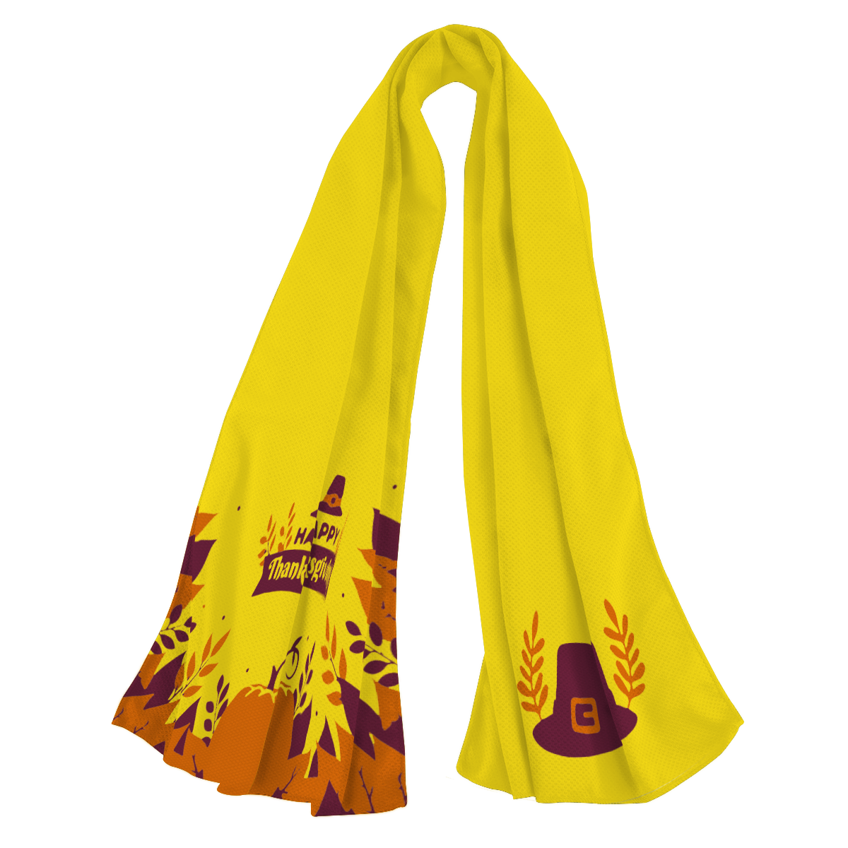 Custom thanksgiving design holiday cooling towel - Towel