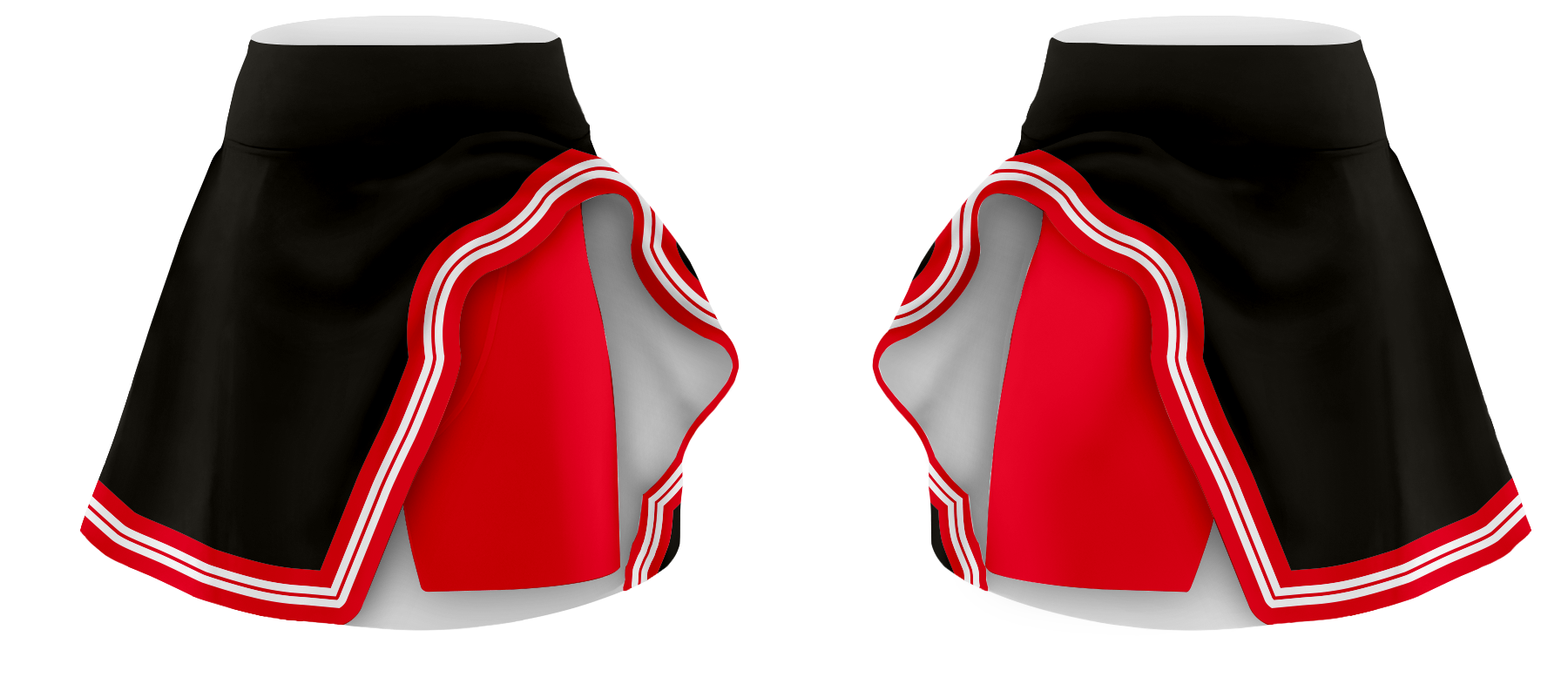 Custom  adult youth badminton skirt black shadow - Badminton-skirts