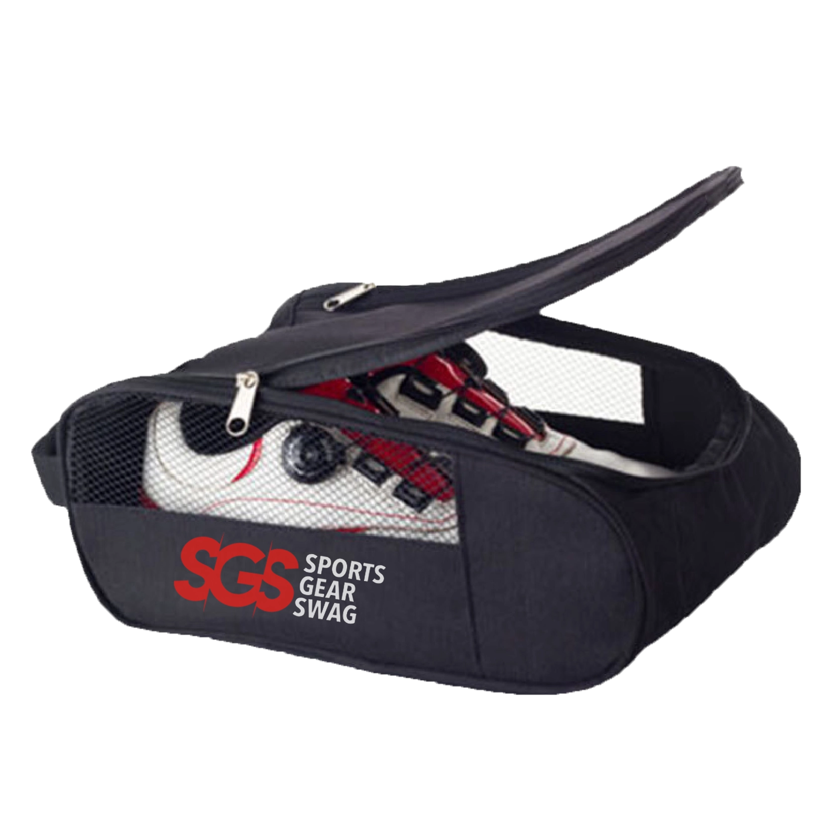 Custom golf shoe bag quarter mesh shadow - Golf-shoe-bags