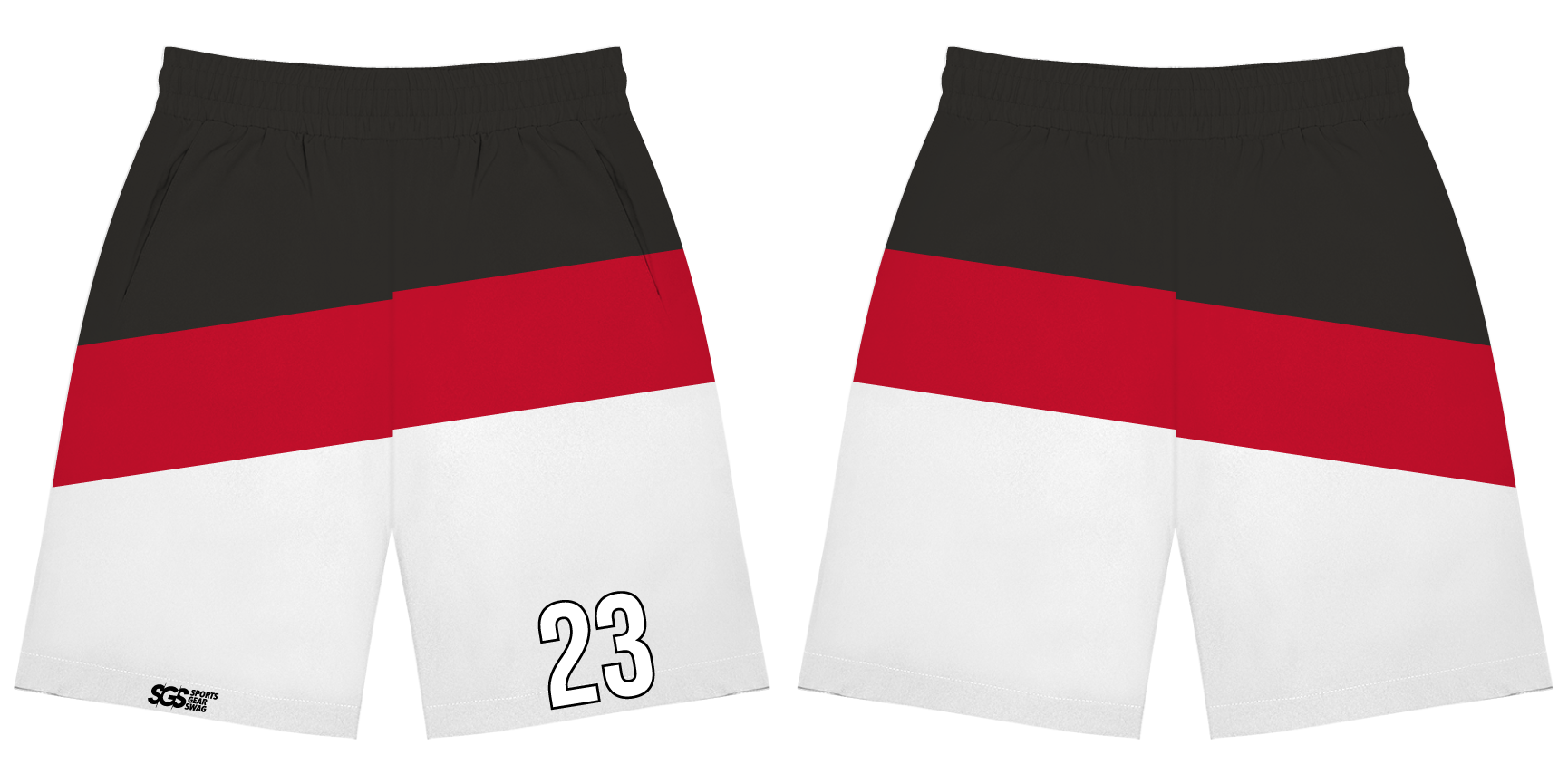 Custom climbing shorts adult youth unisex tri tone classic - Short