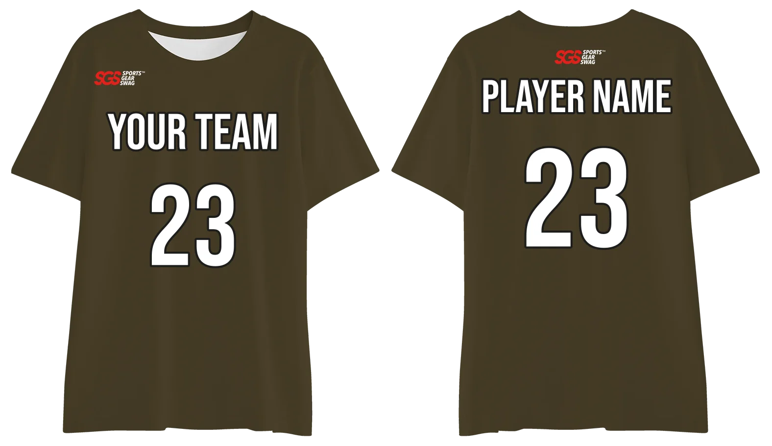 Custom dark olive adult youth unisex comfort short-sleeve t shirt - Jersey