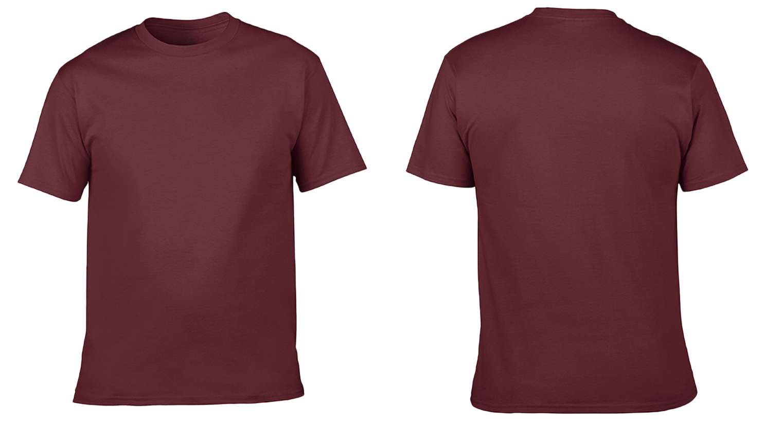 Custom cotton short sleeve shirts adult youth unisex maroon - Cotton-shirt