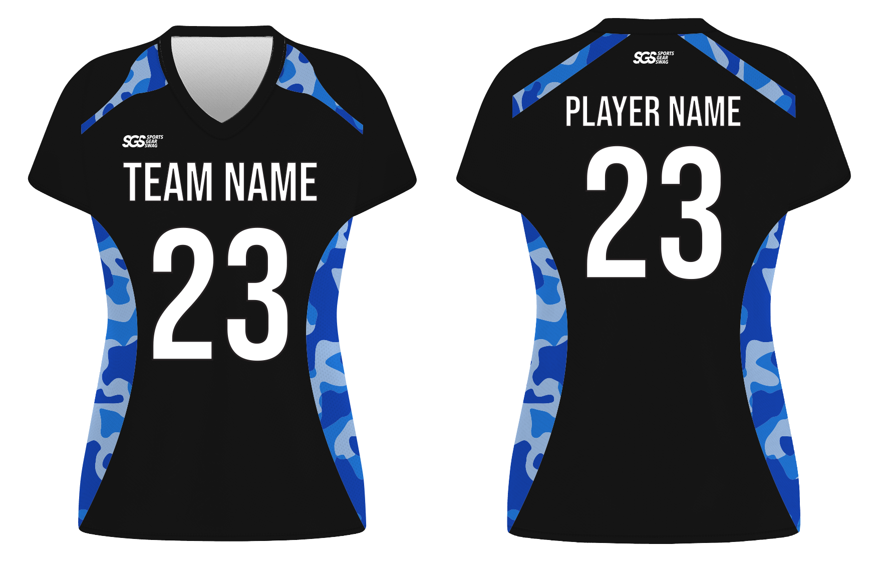 Custom black camo adult youth volleyball jersey - Jersey