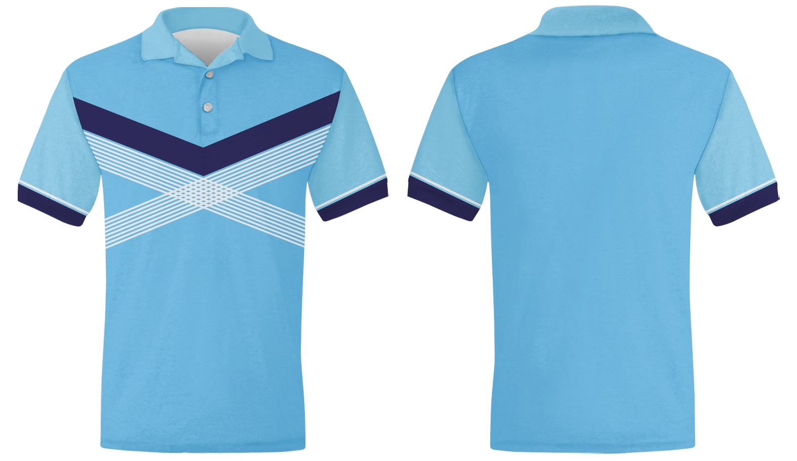 Custom adult youth unisex cross stripe polo - Shirt-polo